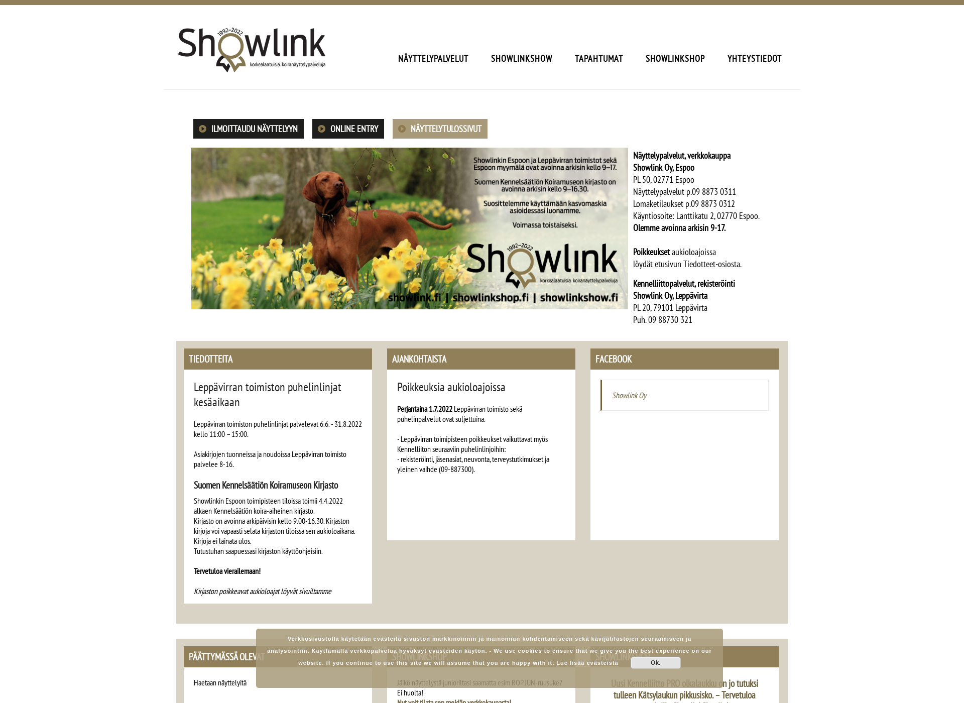 Screenshot for showlink.fi