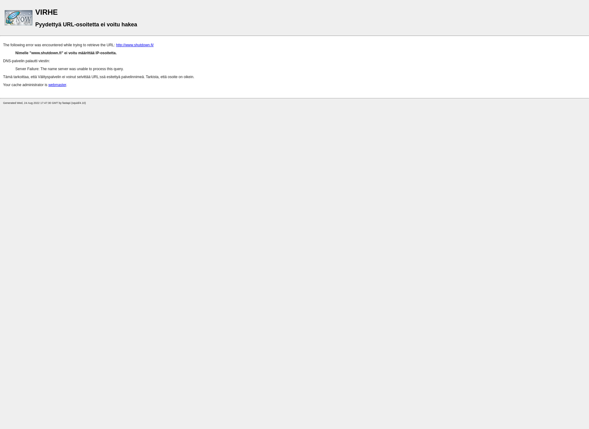 Screenshot for shutdown.fi