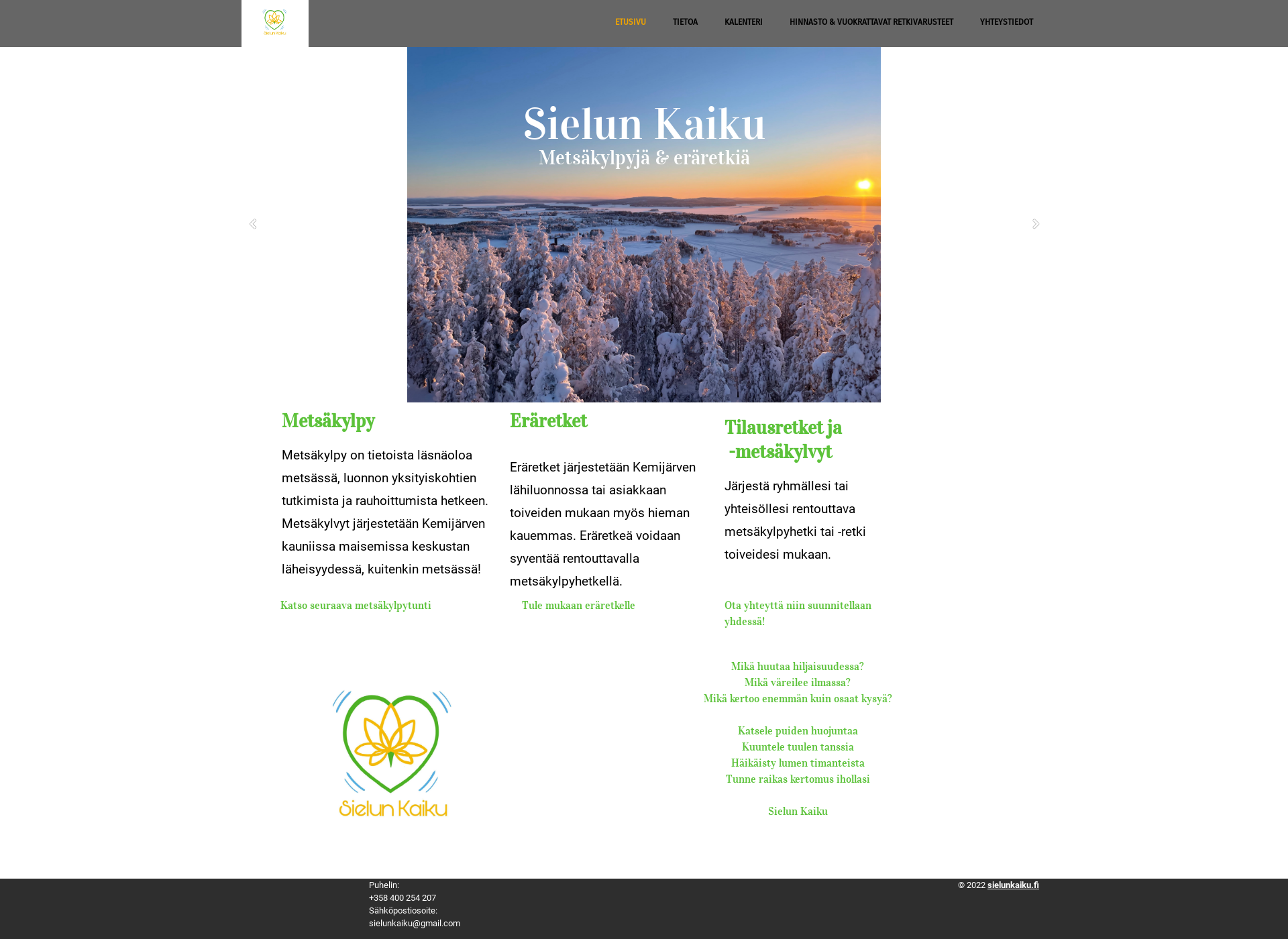 Screenshot for sielunkaiku.fi