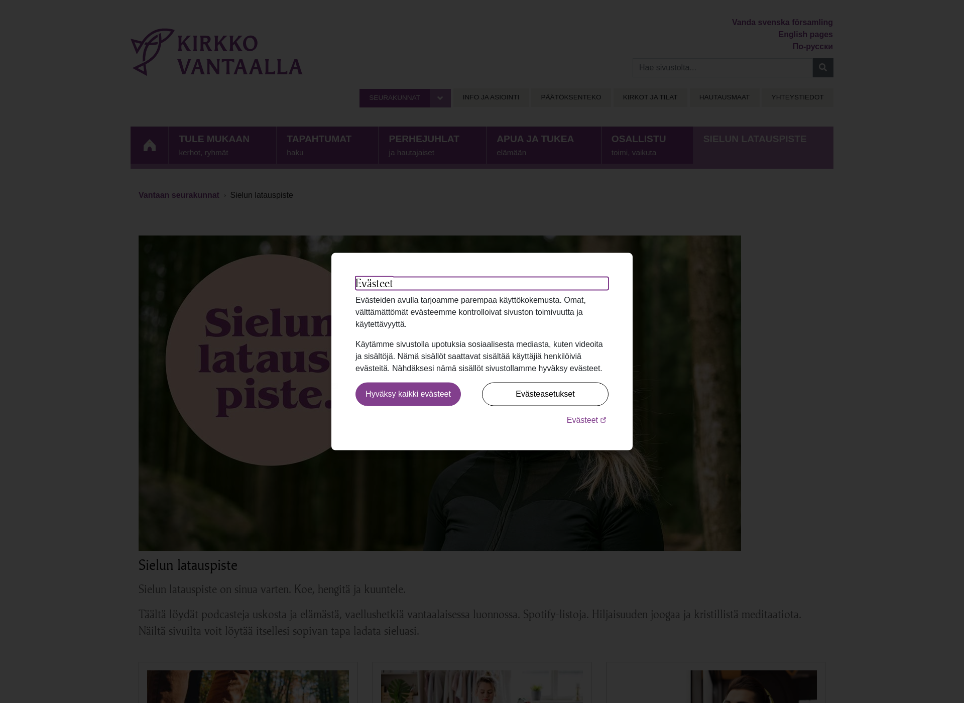 Screenshot for sielunlataus.fi