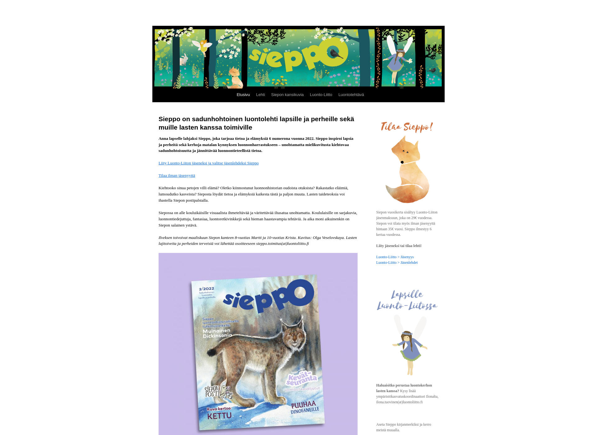 Screenshot for sieppo.fi