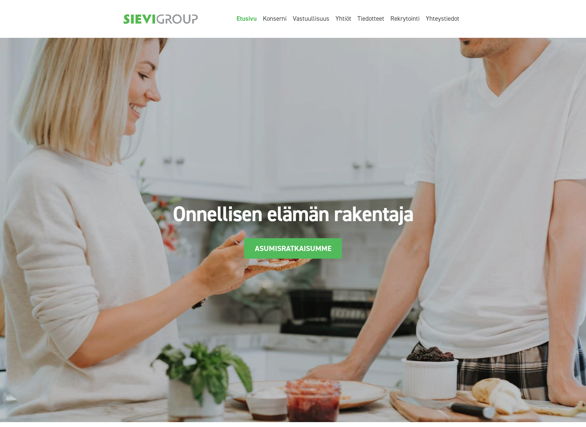 Skärmdump för sievigroup.fi