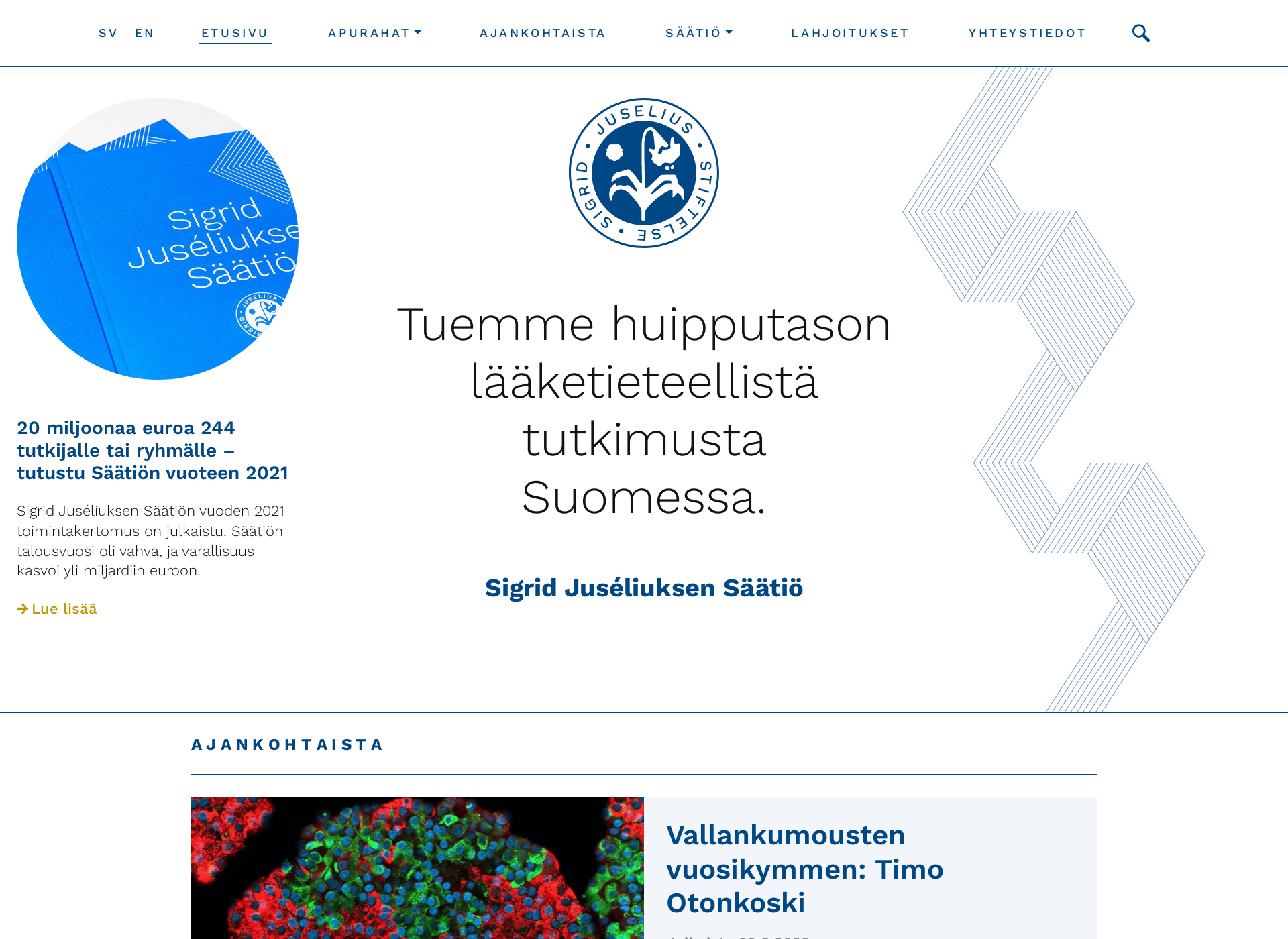 Screenshot for sigridjuselius.fi