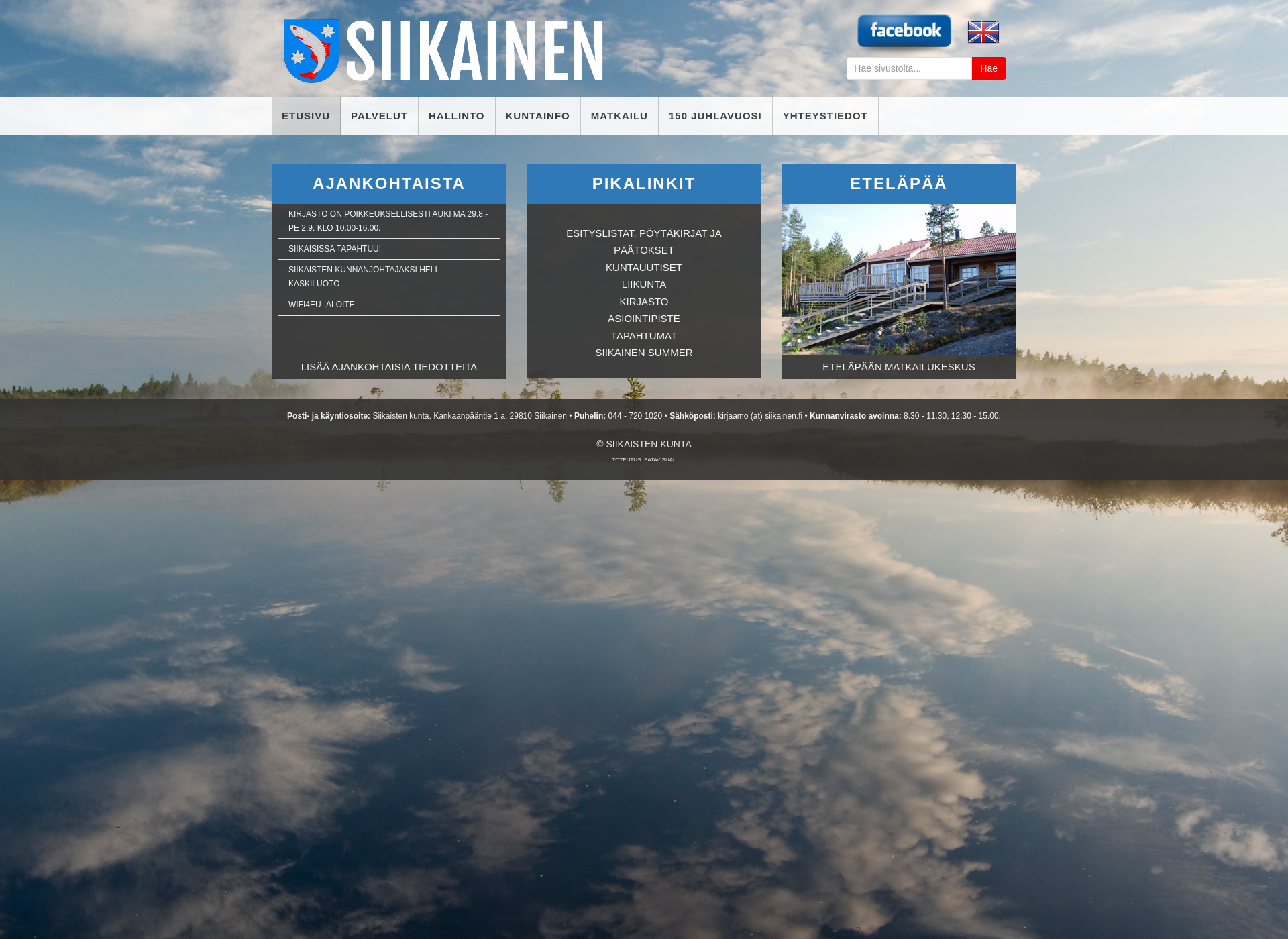 Skärmdump för siikainen.fi