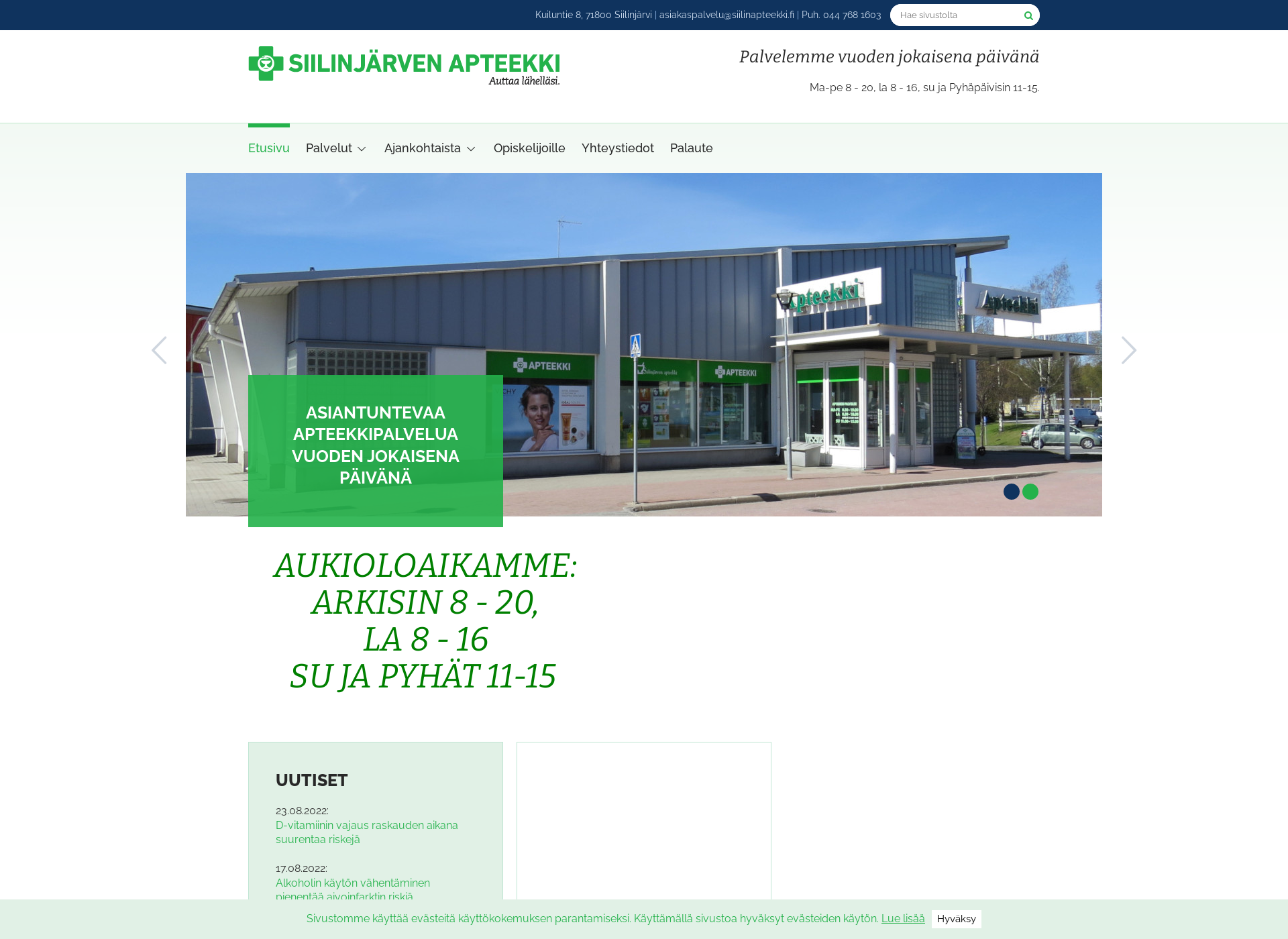 Screenshot for siilinapteekki.fi