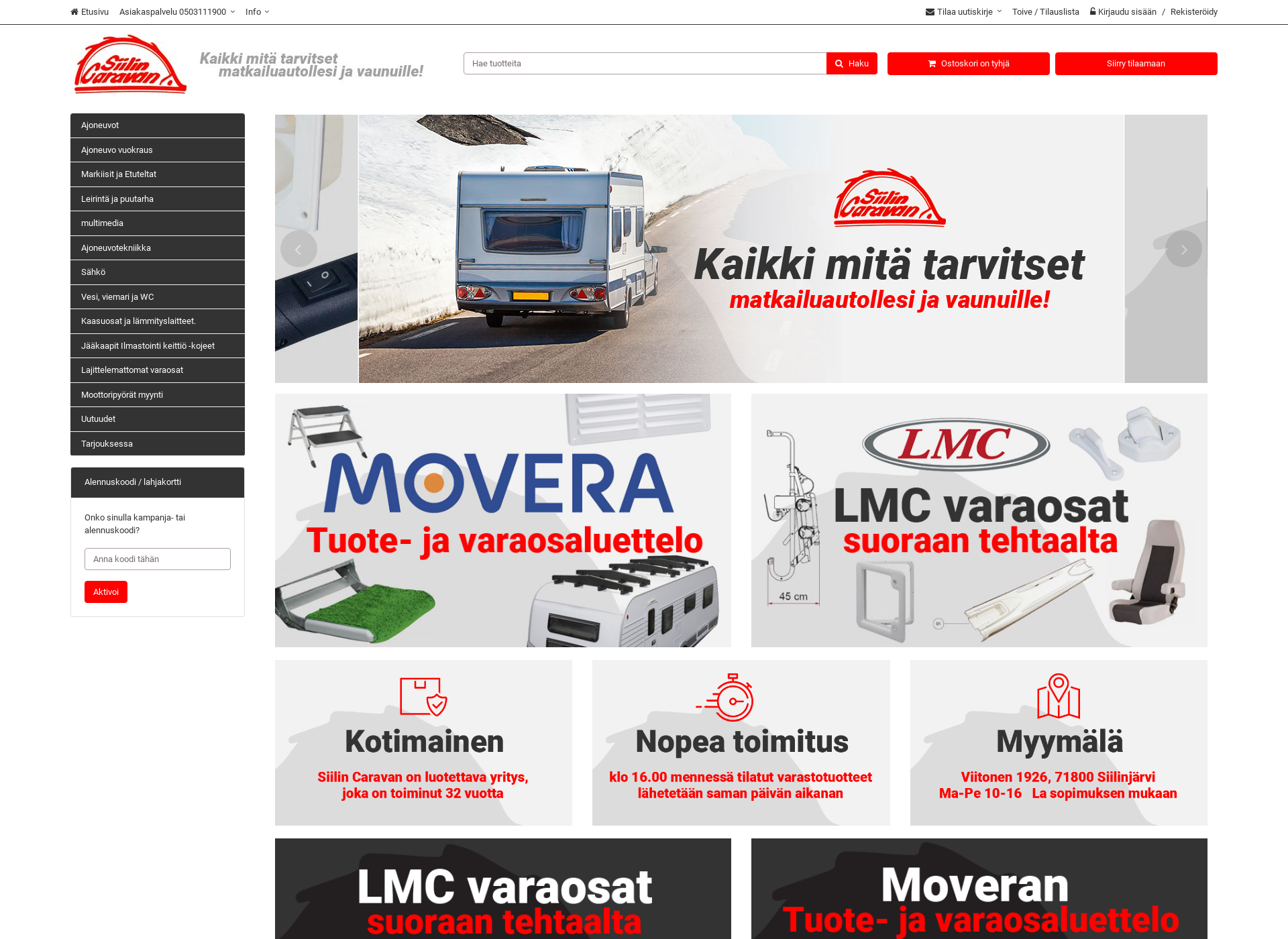 Screenshot for siilincaravan.fi