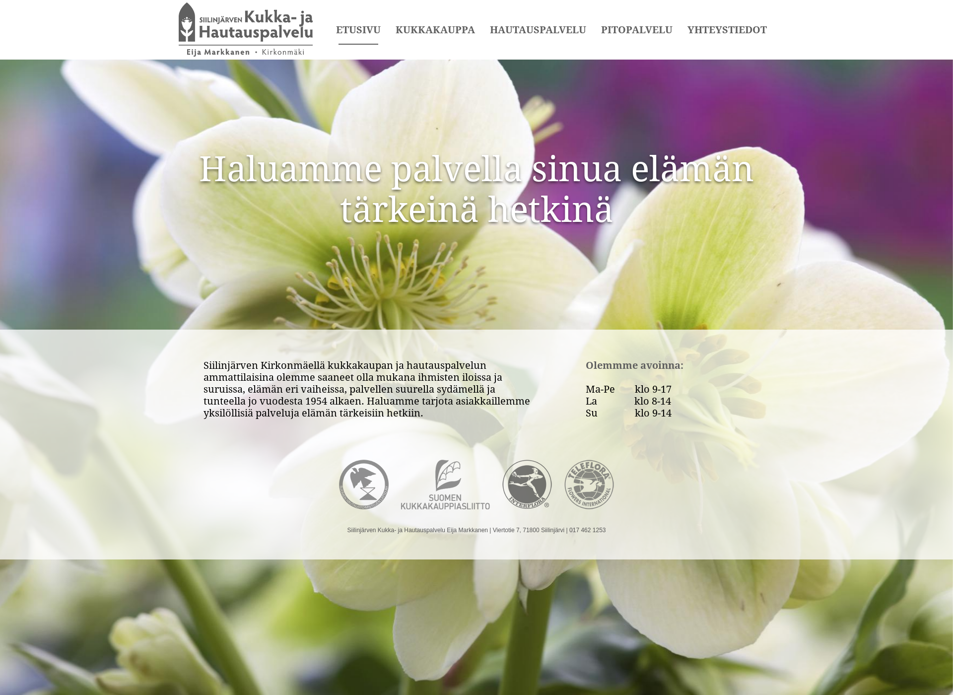 Screenshot for siilinjarvenkukkajahautaus.fi