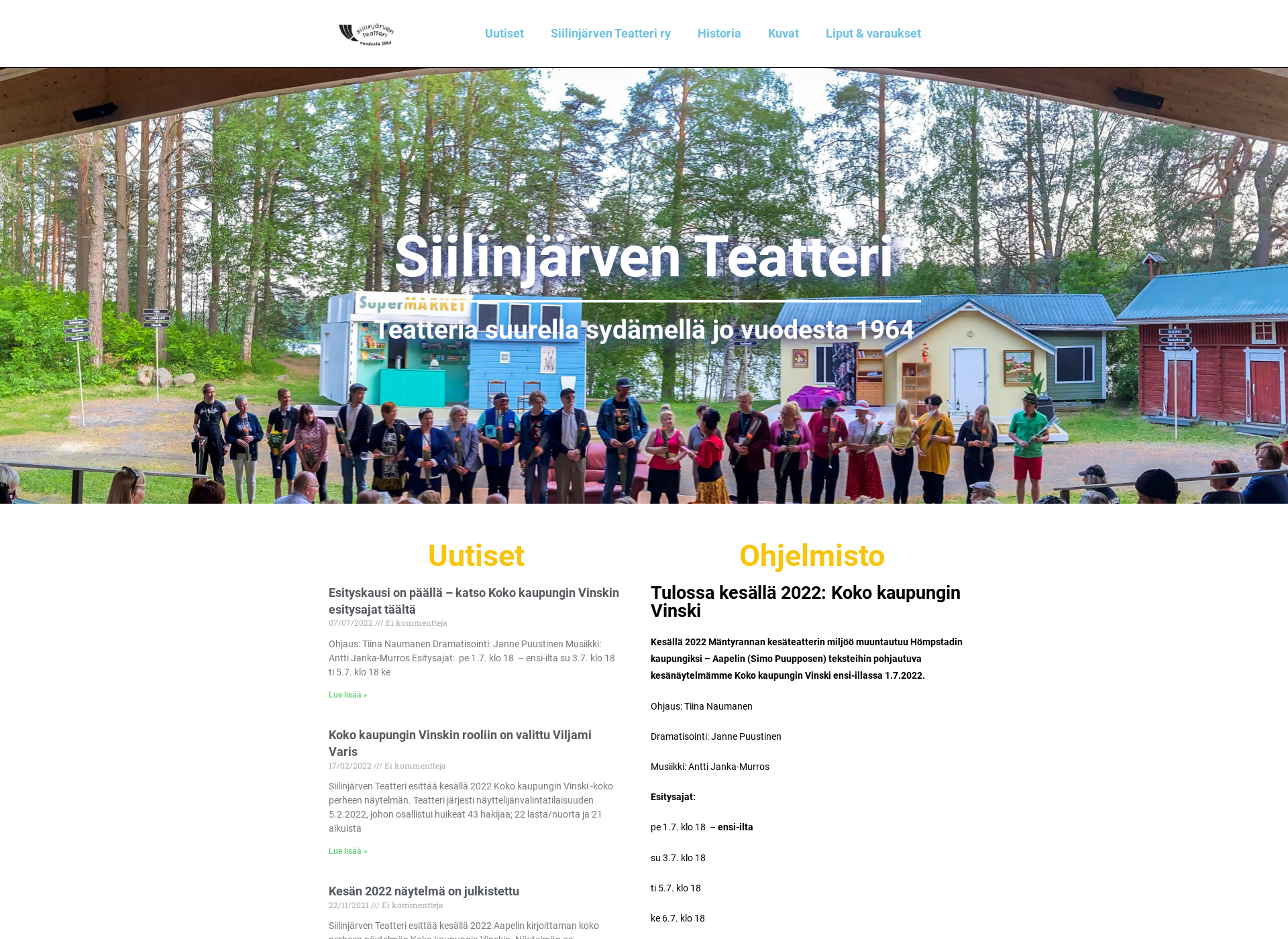 Screenshot for siilinjarventeatteri.fi