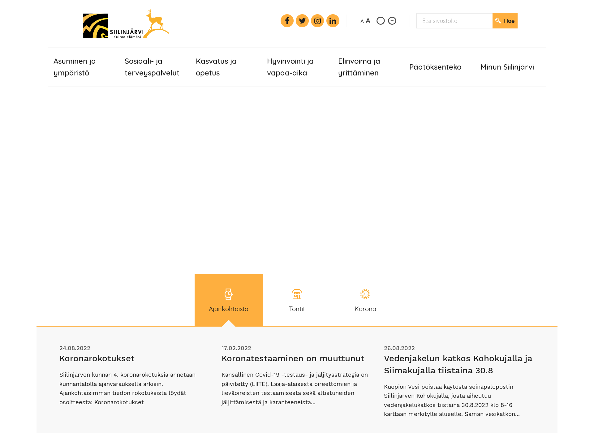 Screenshot for siilinjärvi.fi