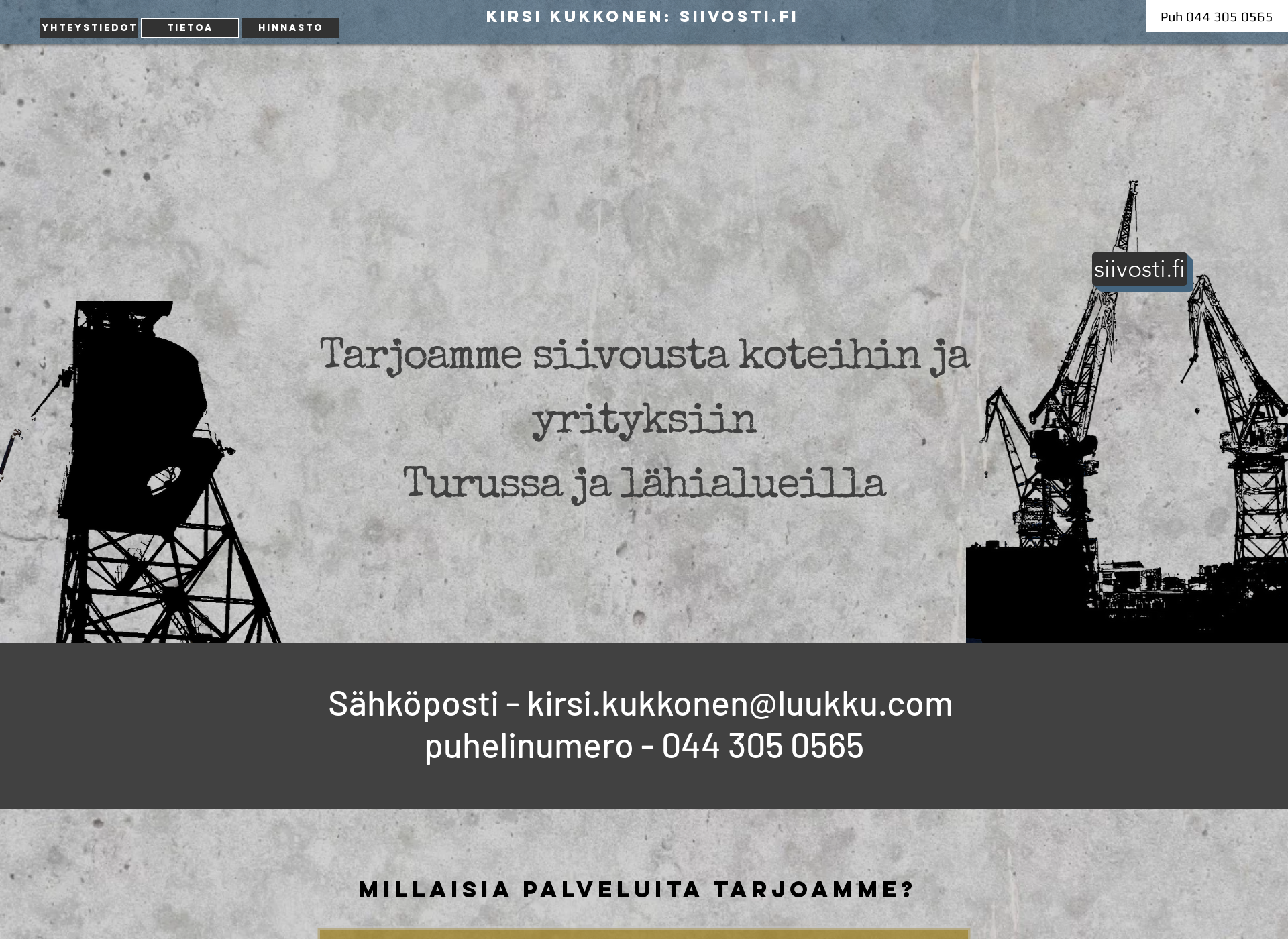 Screenshot for siivosti.fi