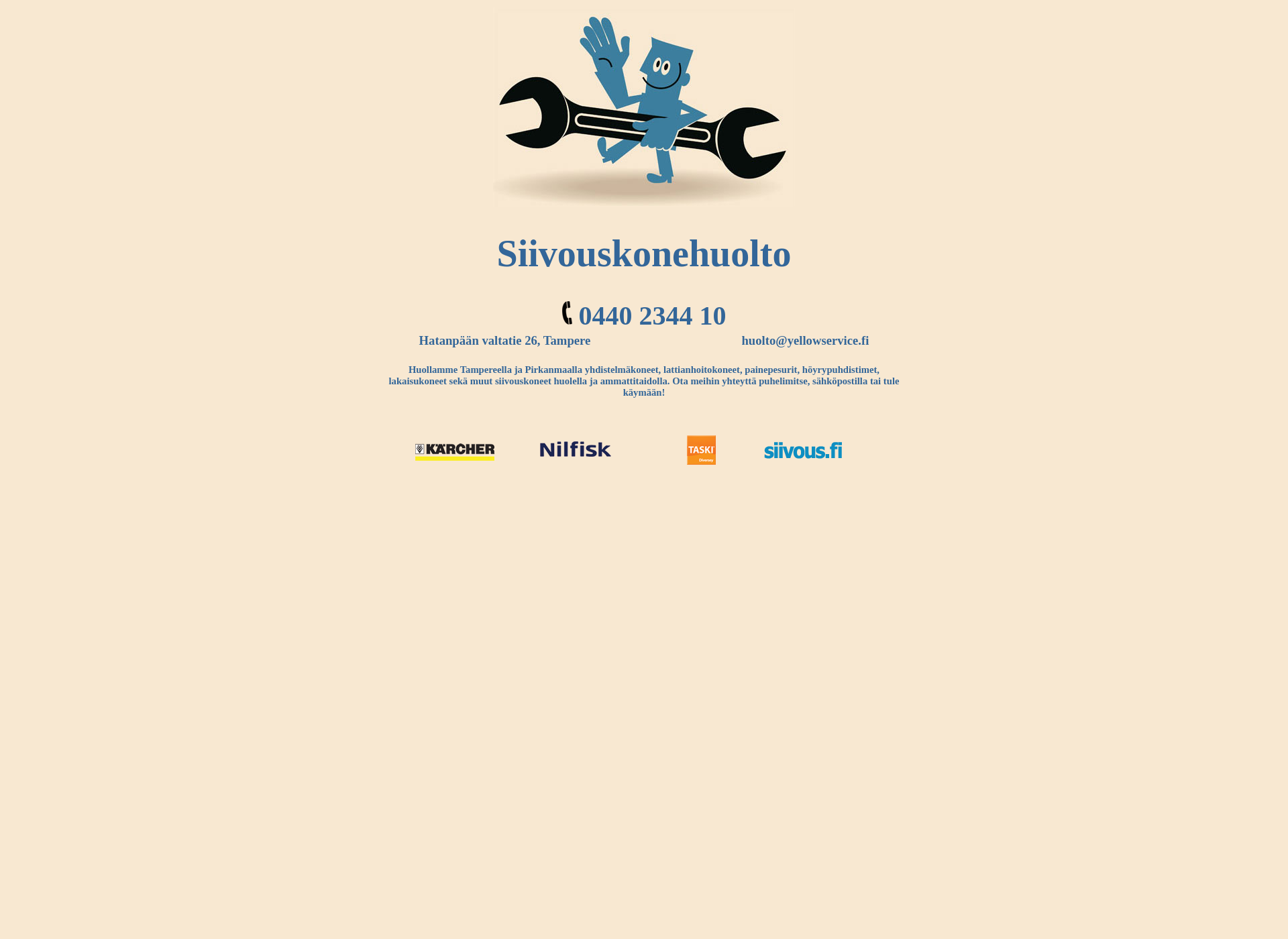Screenshot for siivouskonehuolto.fi
