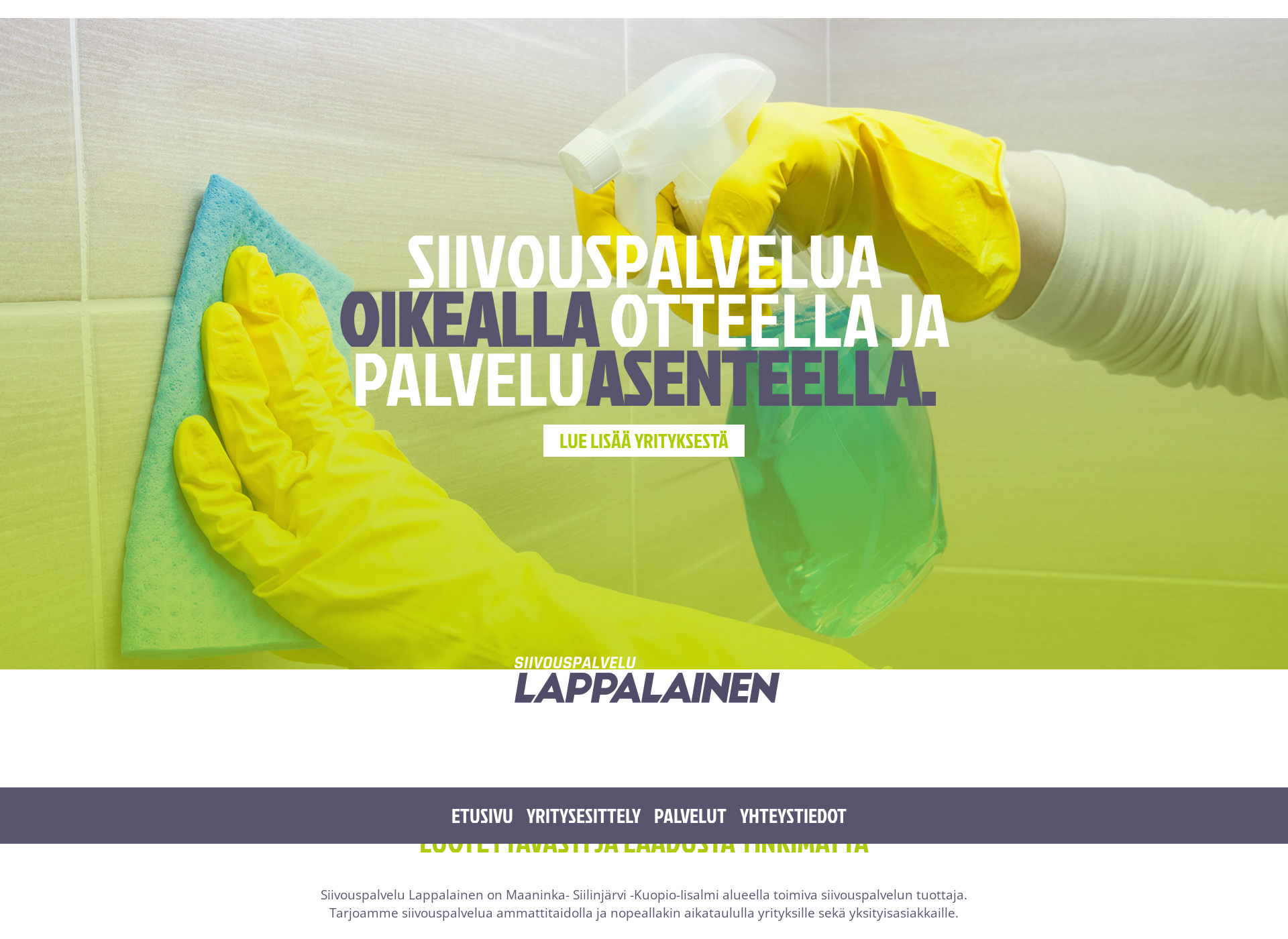 Näyttökuva siivouspalvelulappalainen.fi