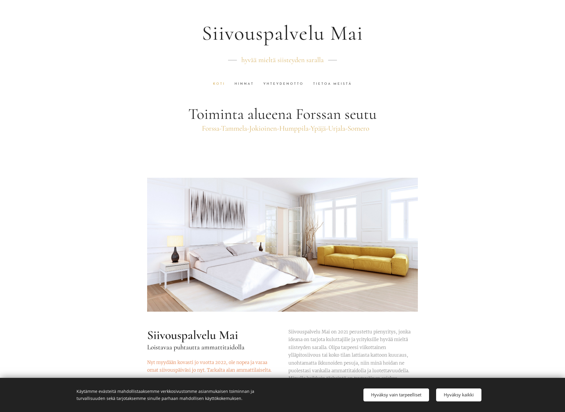 Screenshot for siivouspalvelumai.fi