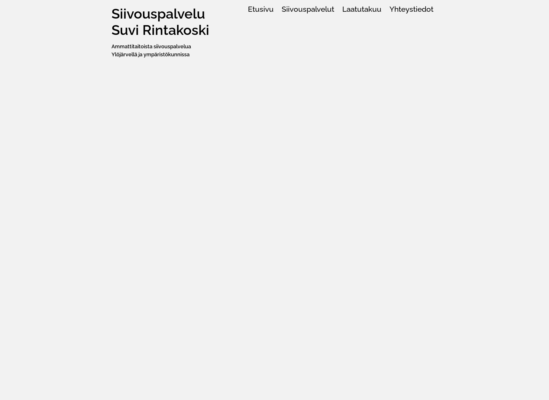 Screenshot for siivouspalvelurintakoski.fi