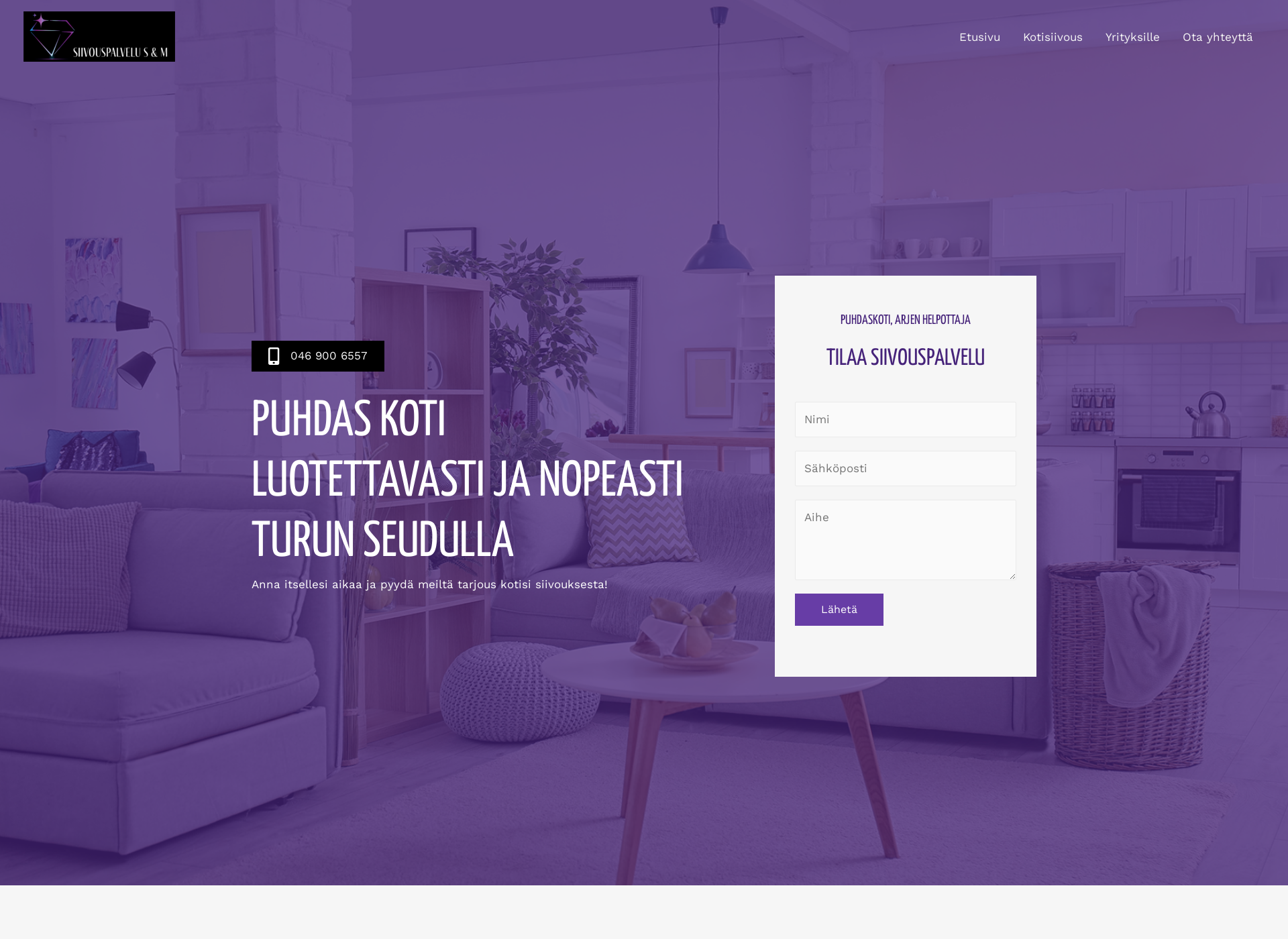Screenshot for siivouspalvelusm.fi