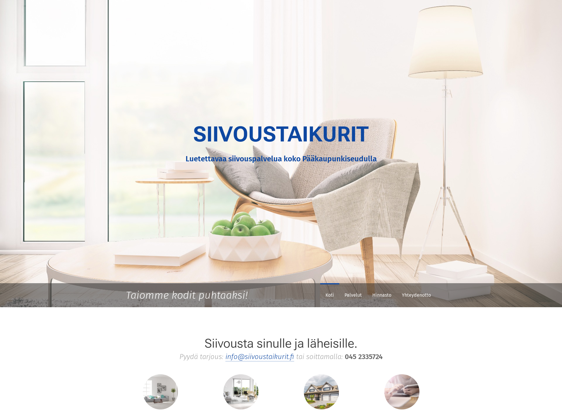 Skärmdump för siivoustaikurit.fi