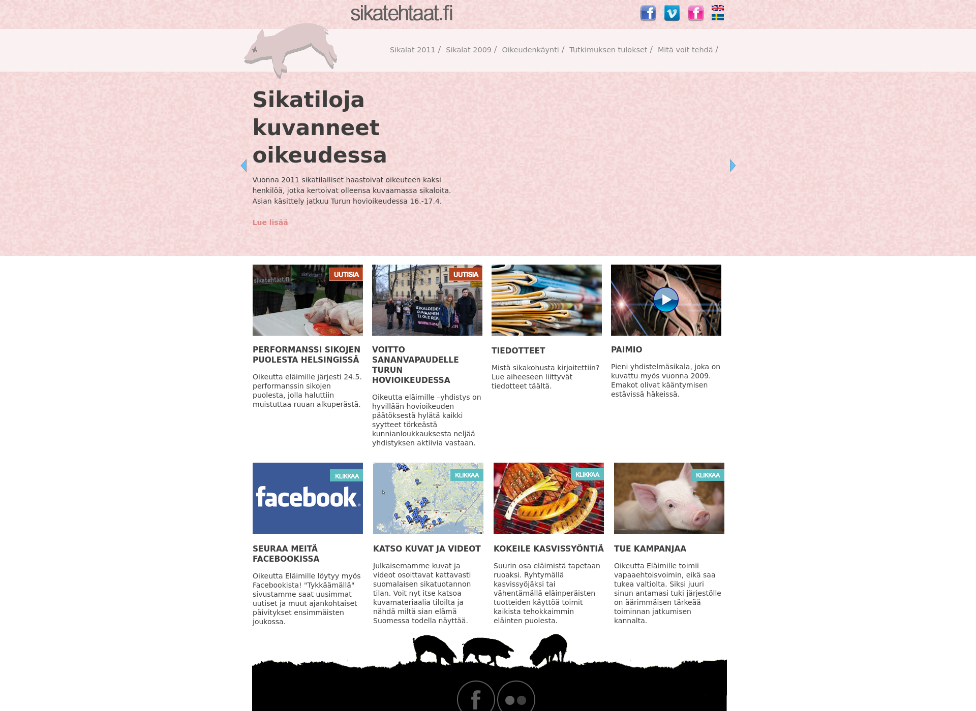 Skärmdump för sikatehtaat.fi