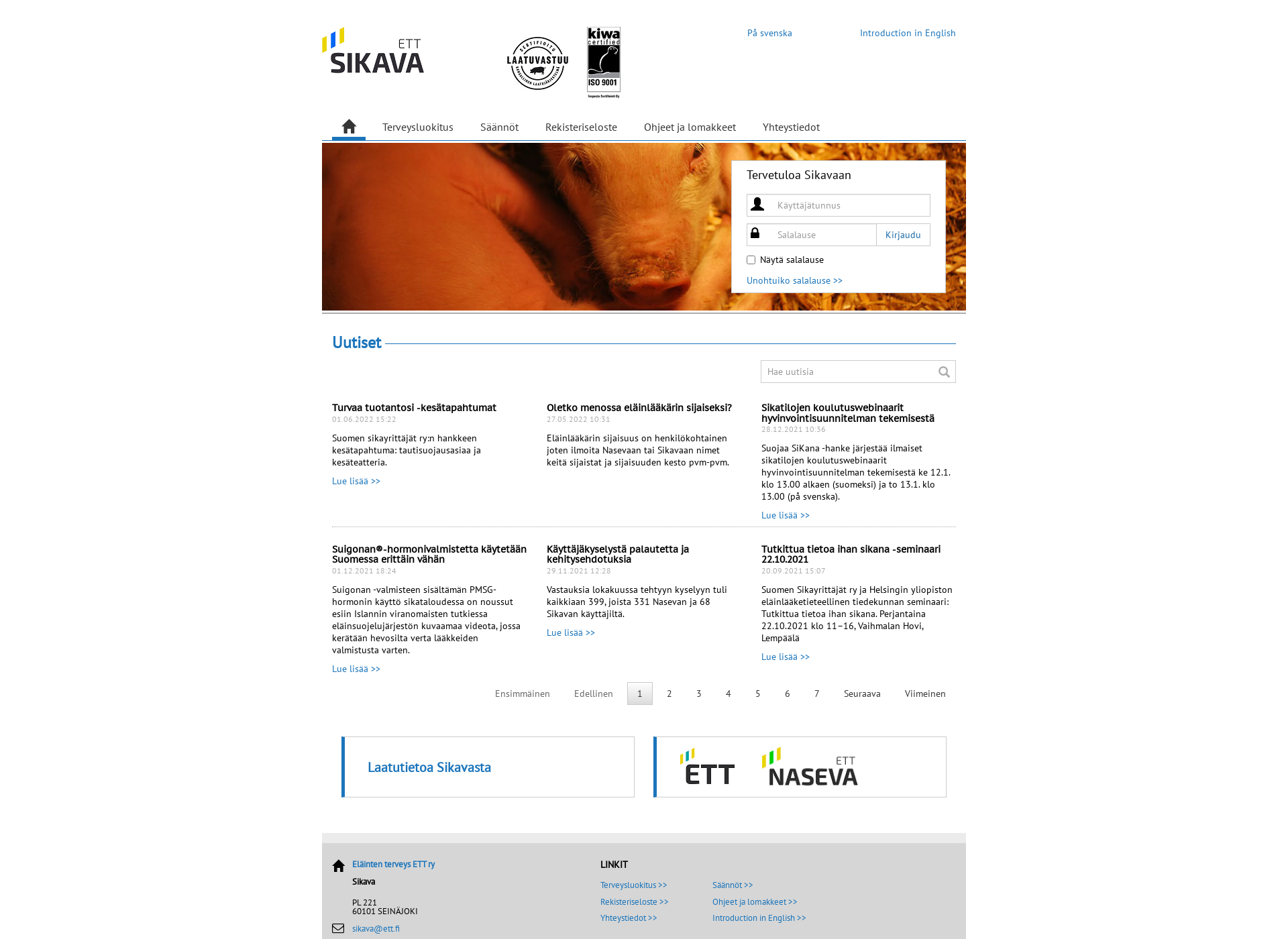 Screenshot for sikava.fi