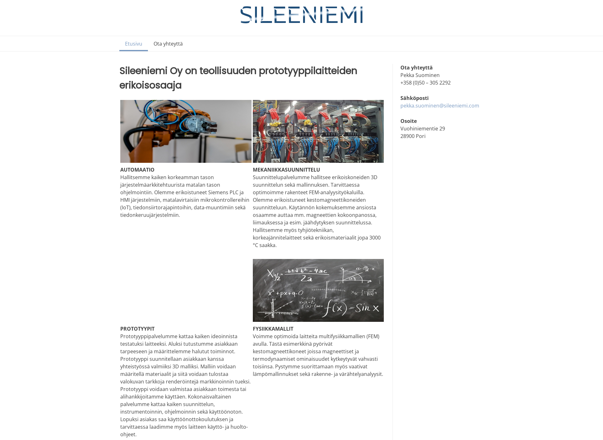 Screenshot for sileeniemi.com