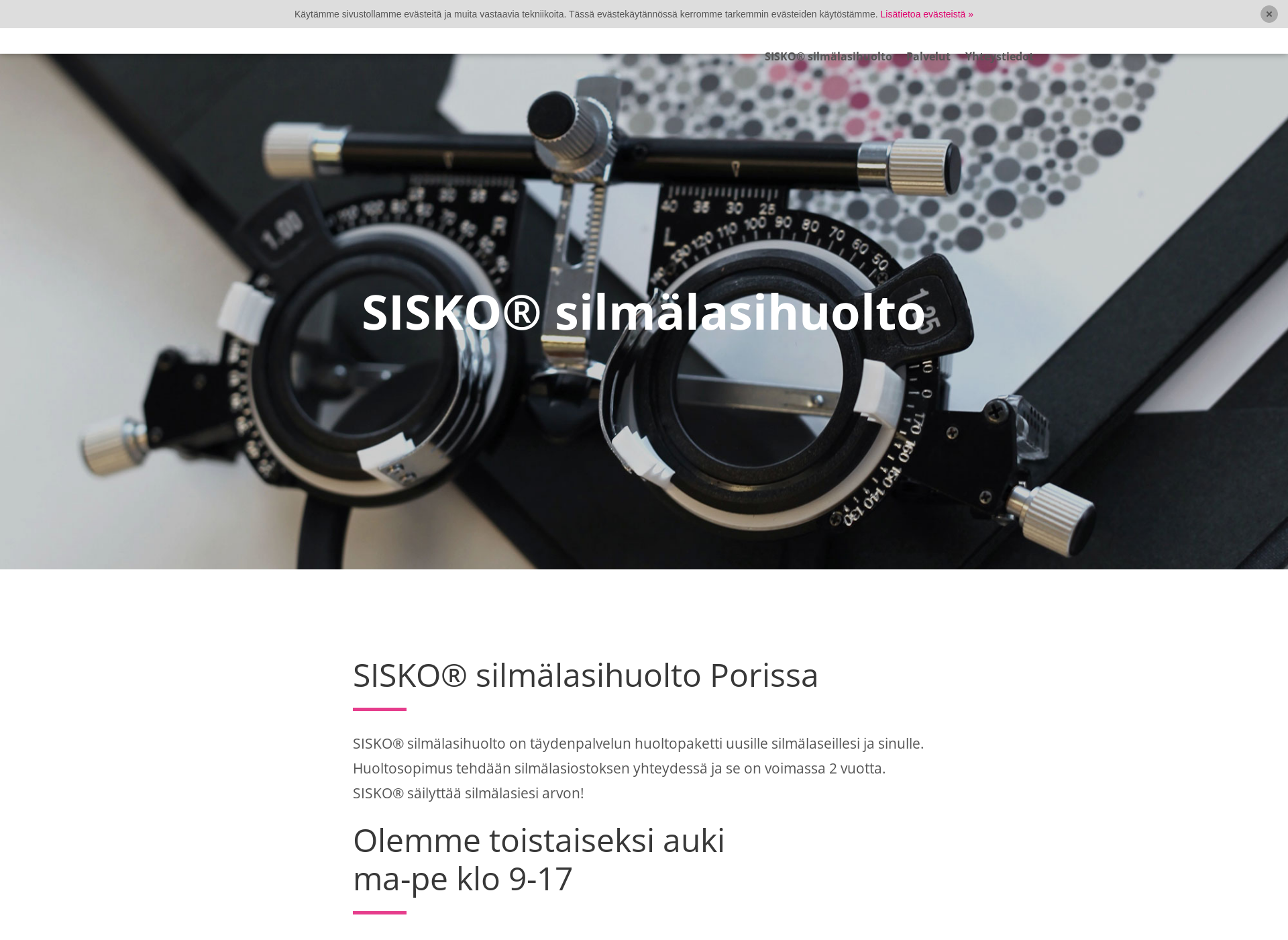 Screenshot for silmalasihuolto.fi