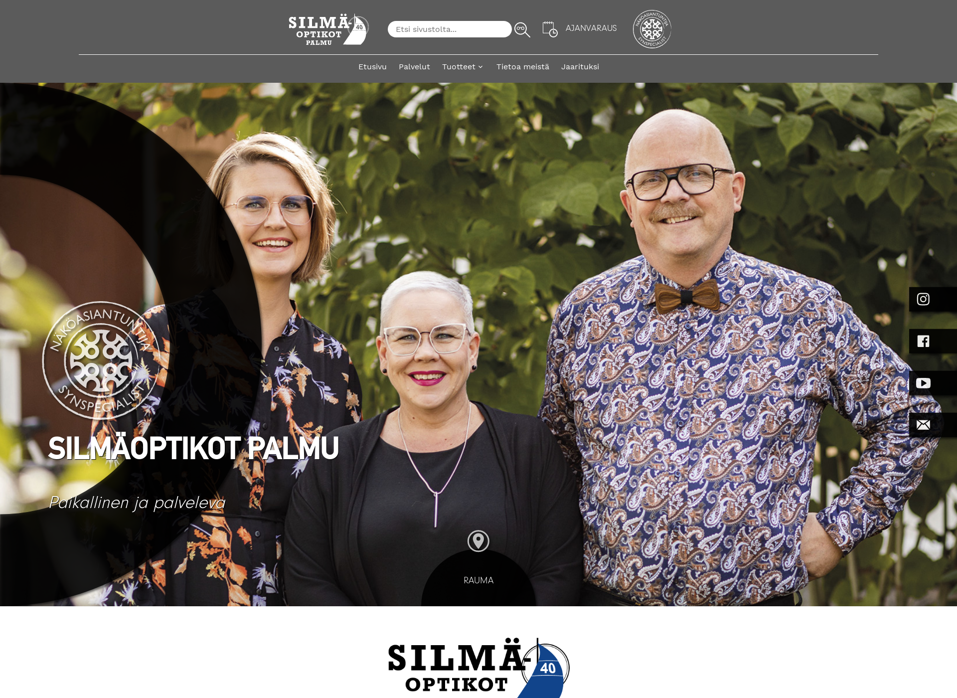 Skärmdump för silmaoptikot.fi