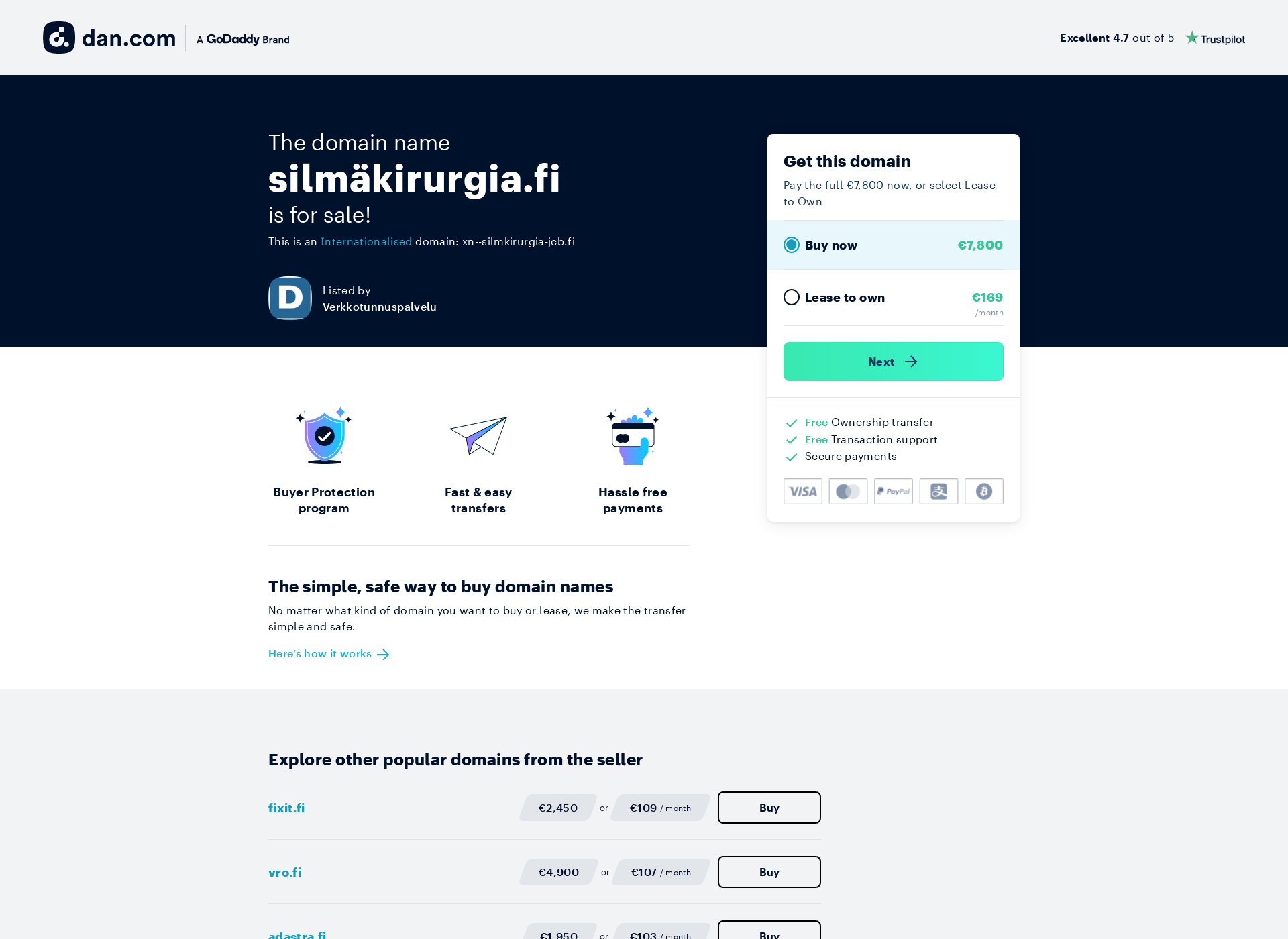 Screenshot for silmäkirurgia.fi