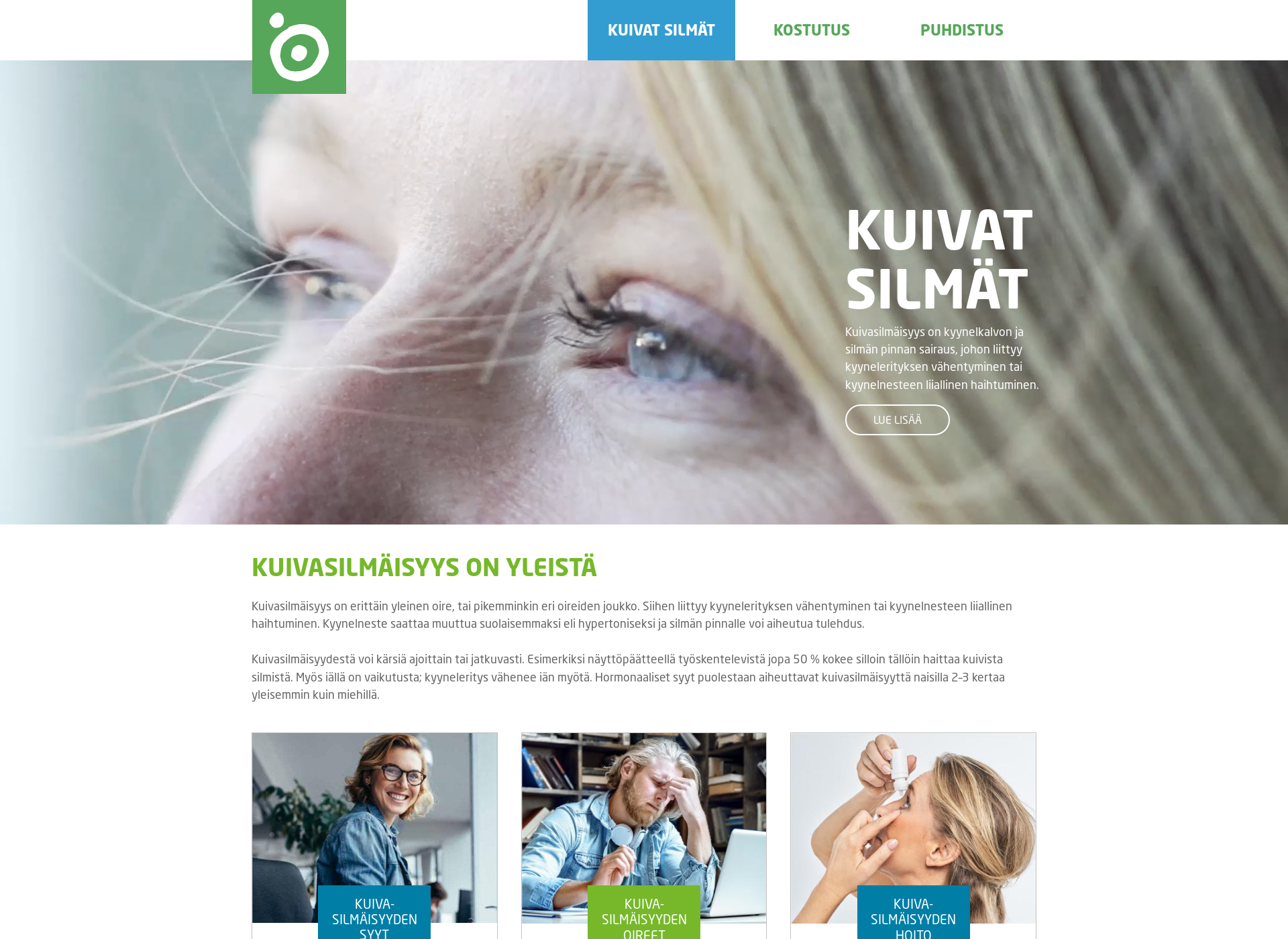 Screenshot for silmäluomitulehdus.fi