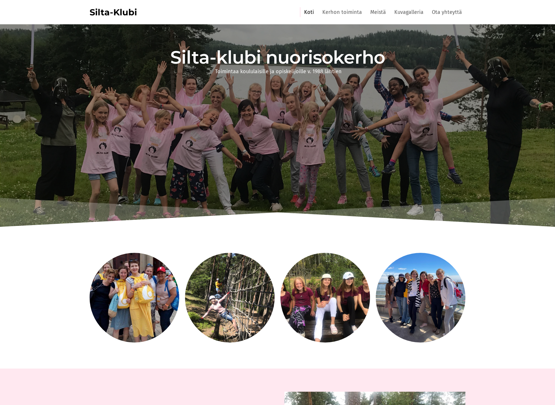 Skärmdump för silta-klubi.fi