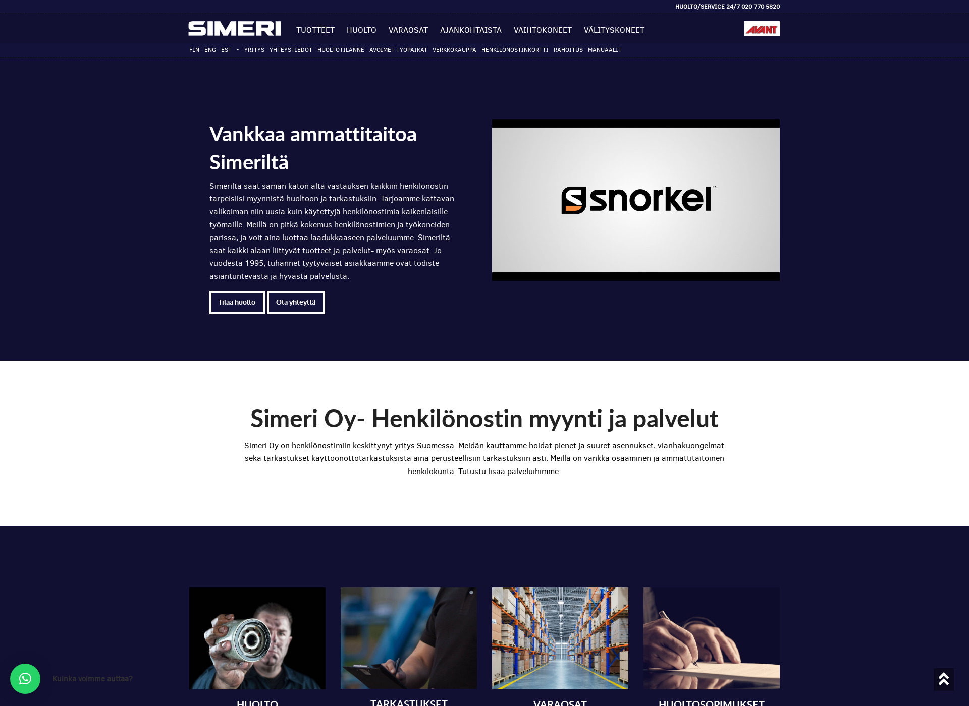 Screenshot for simeri.fi
