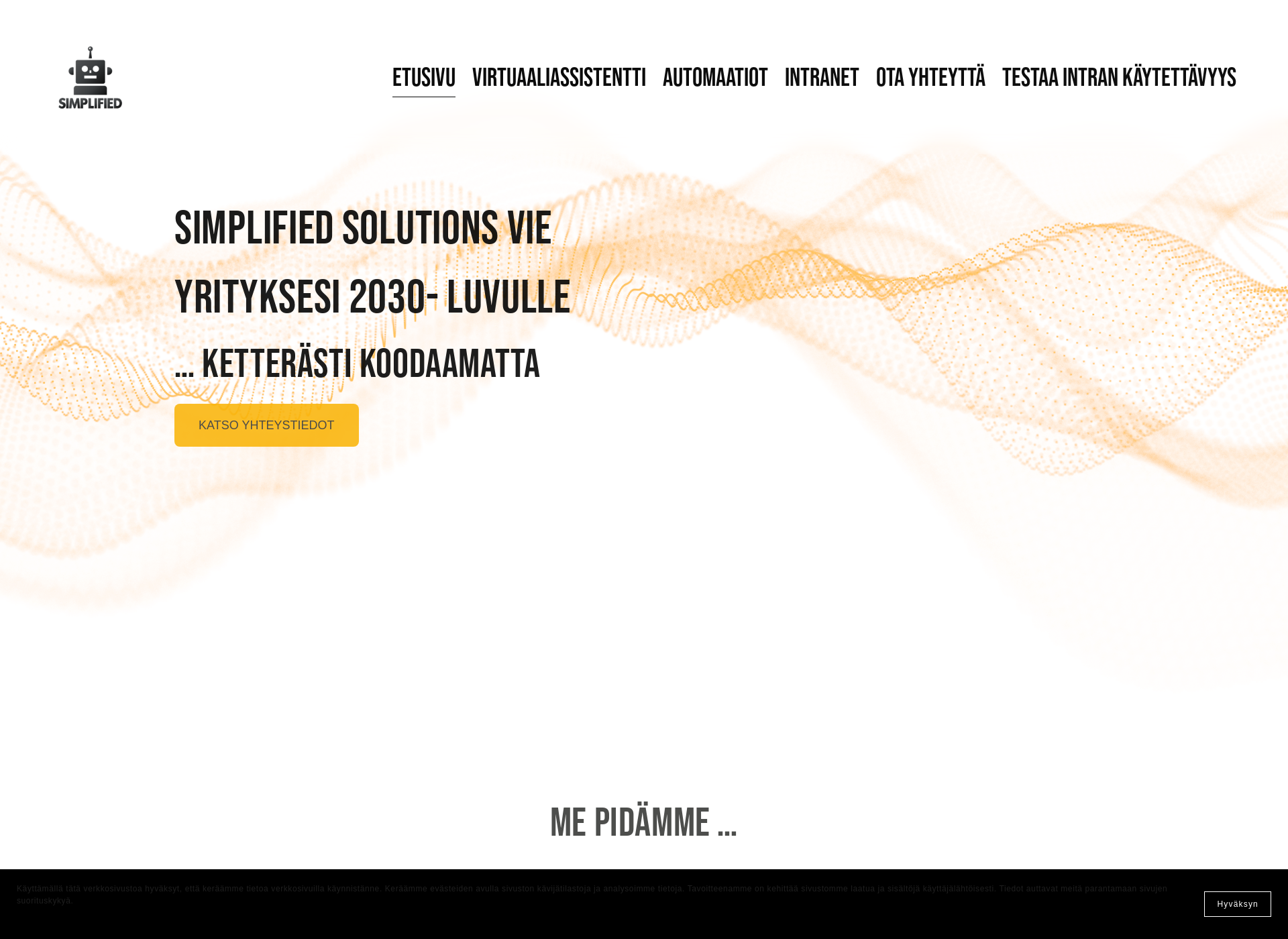Skärmdump för simplifiedsolutions.fi