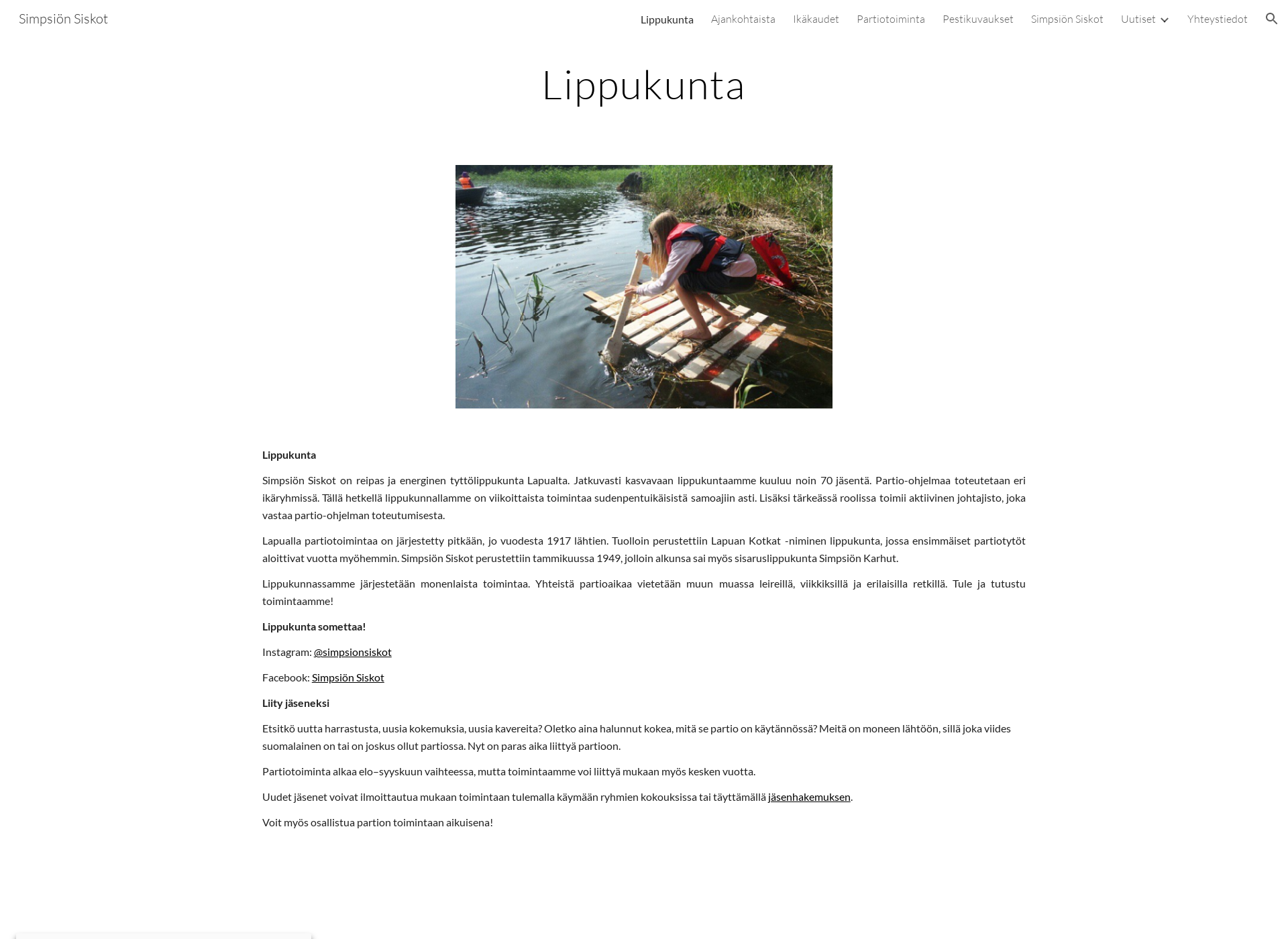 Screenshot for simpsionsiskot.fi