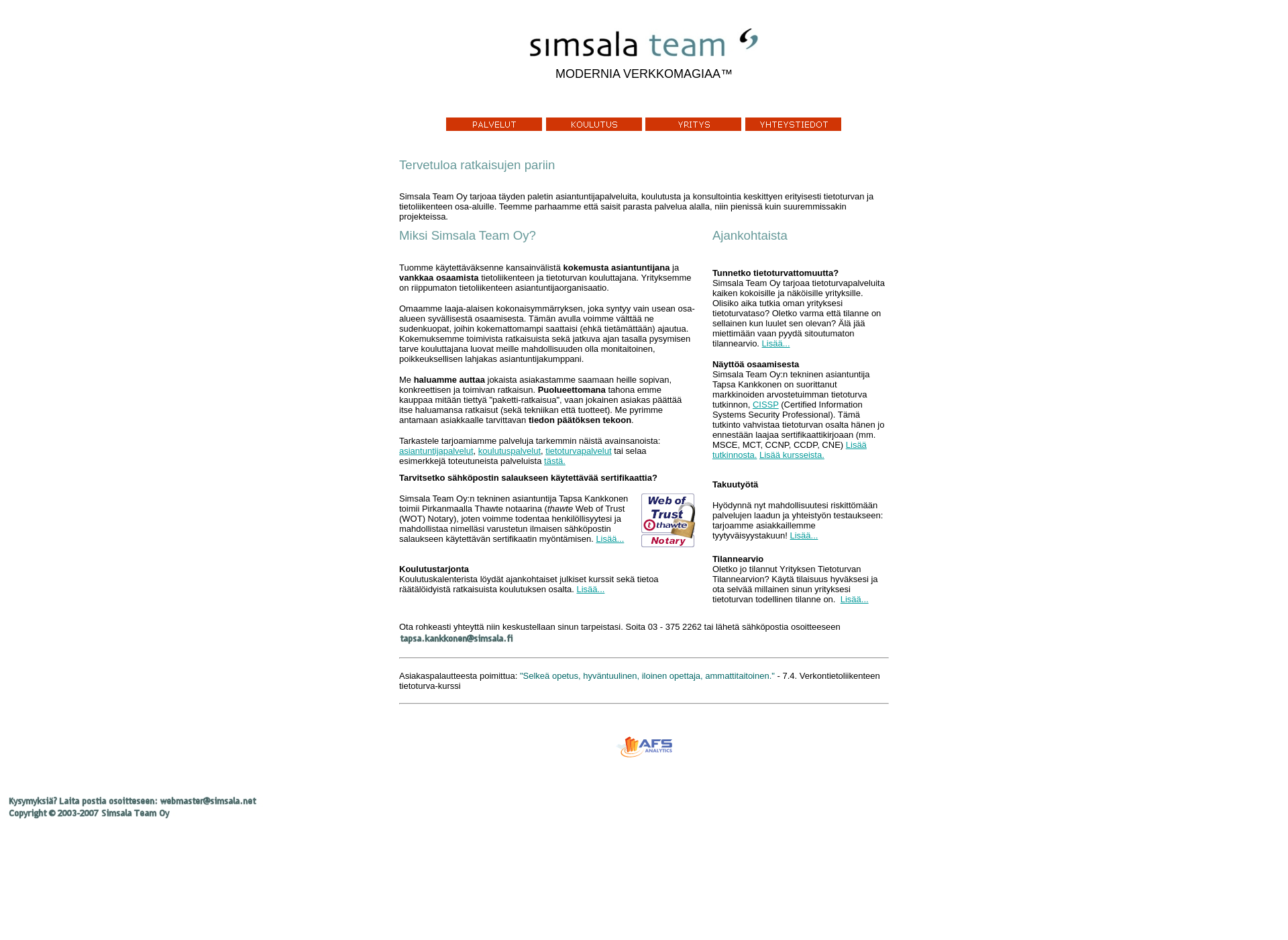 Screenshot for simsala.net