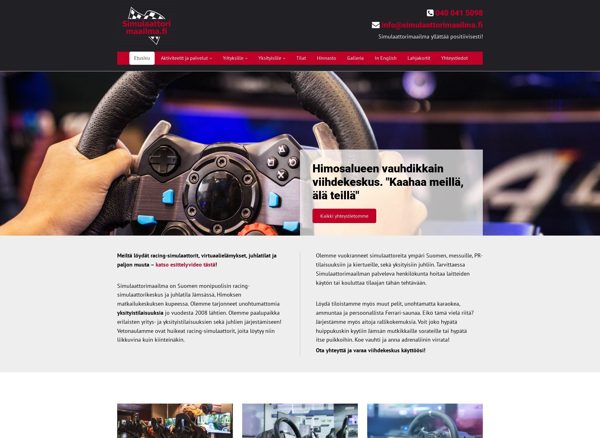 Screenshot for simulaattorimaailma.fi