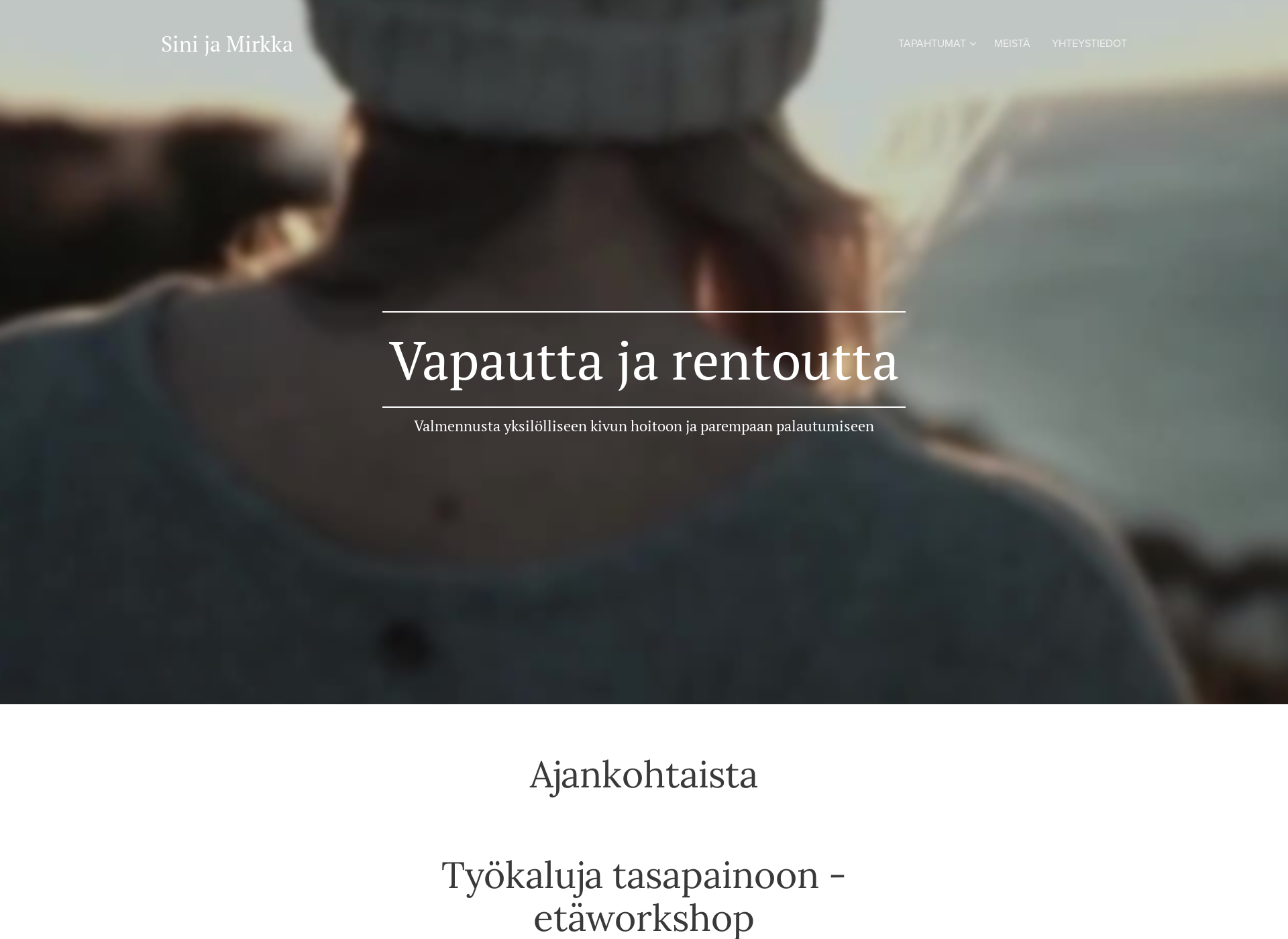 Skärmdump för sinijamirkka.fi