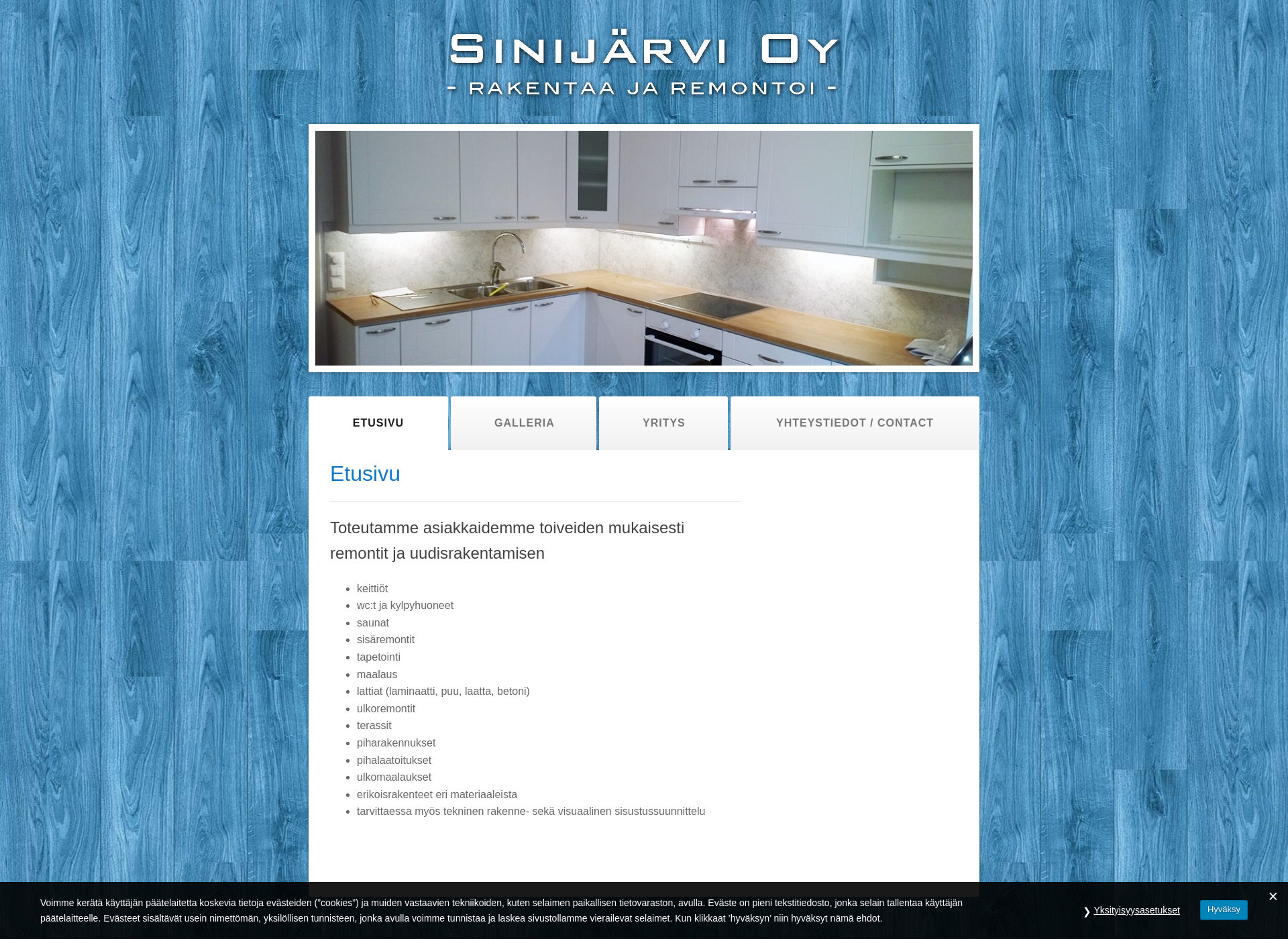 Screenshot for sinijarvi.fi