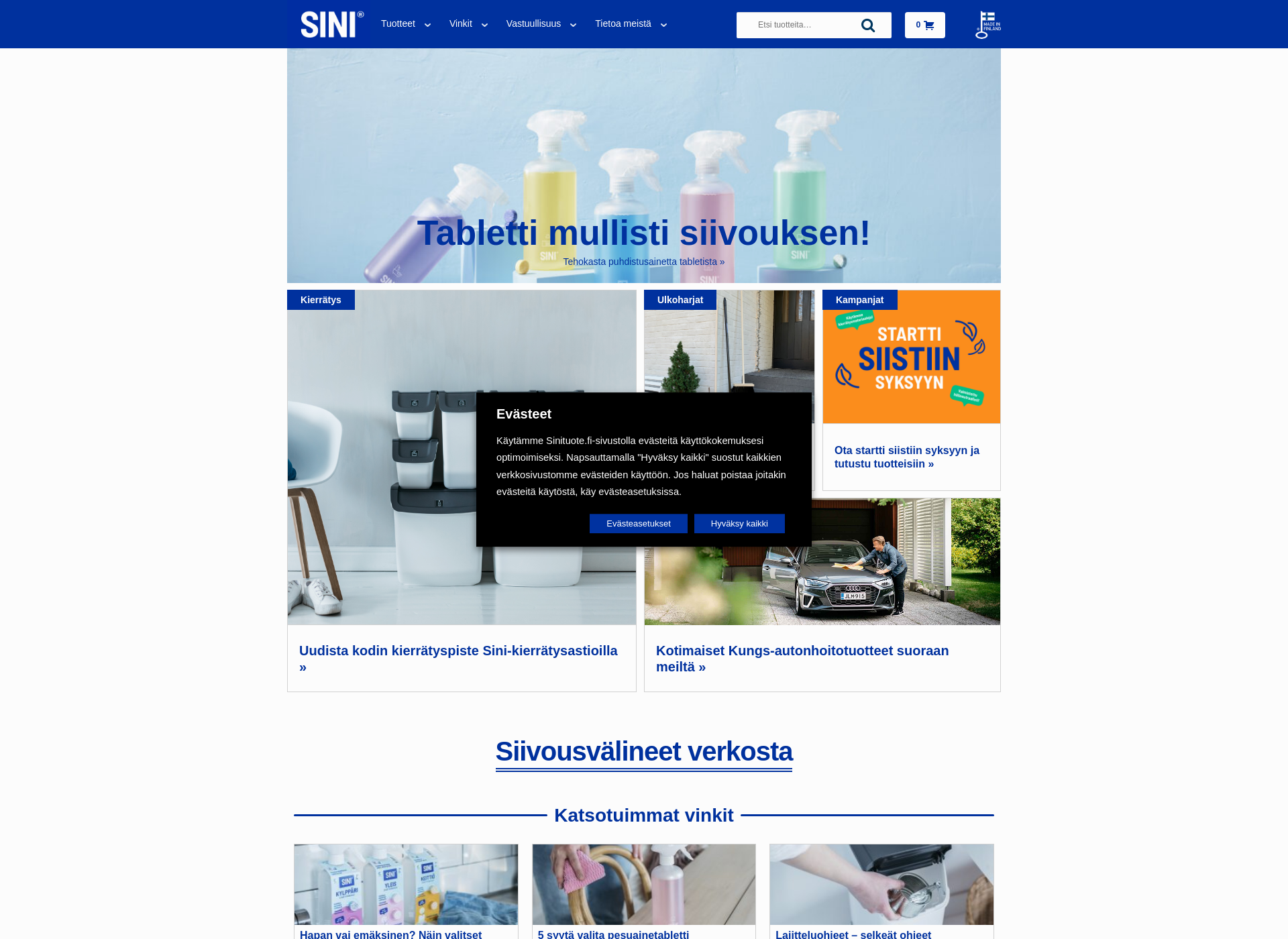 Screenshot for sinituote.fi