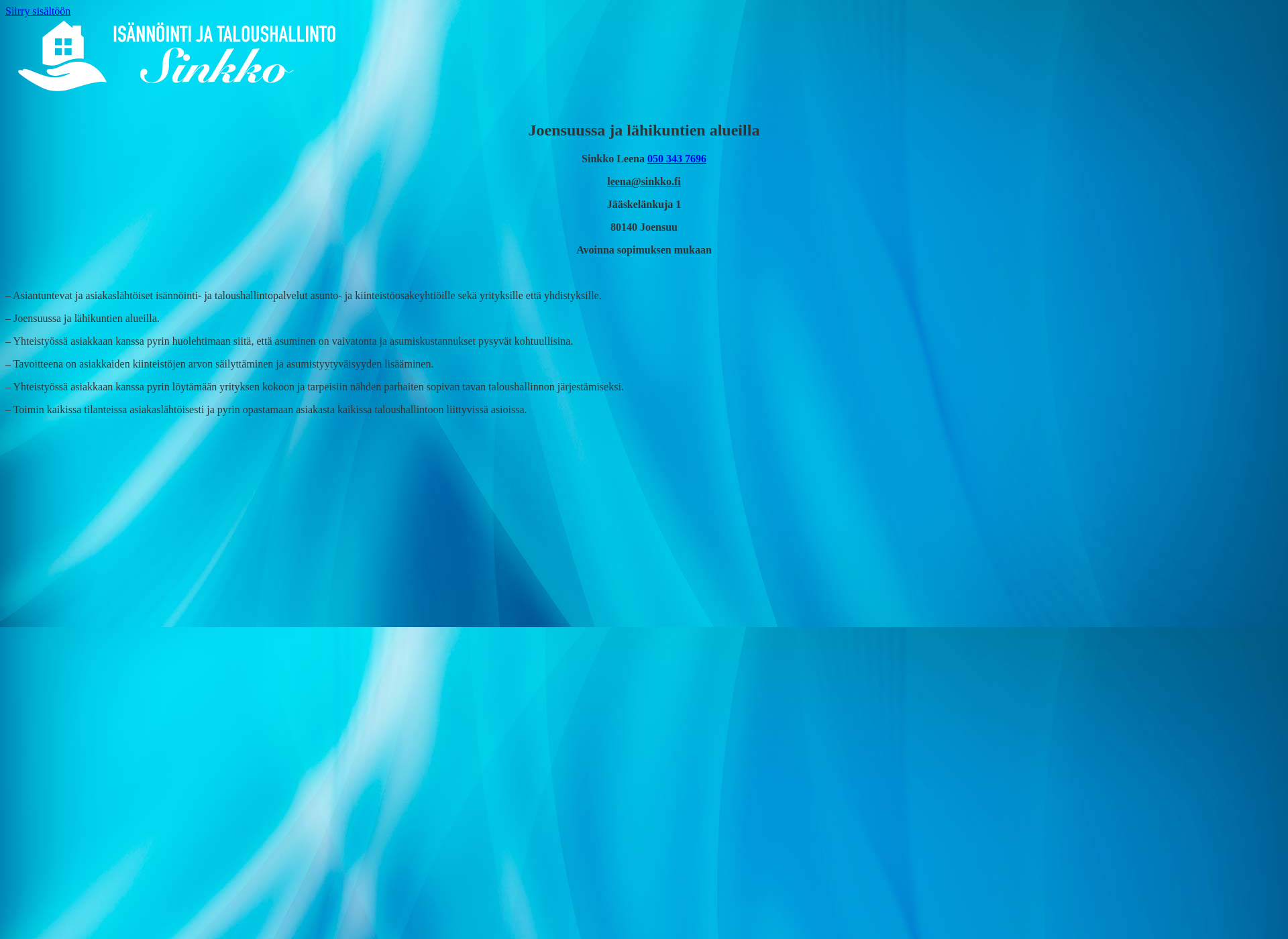 Screenshot for sinkko.fi