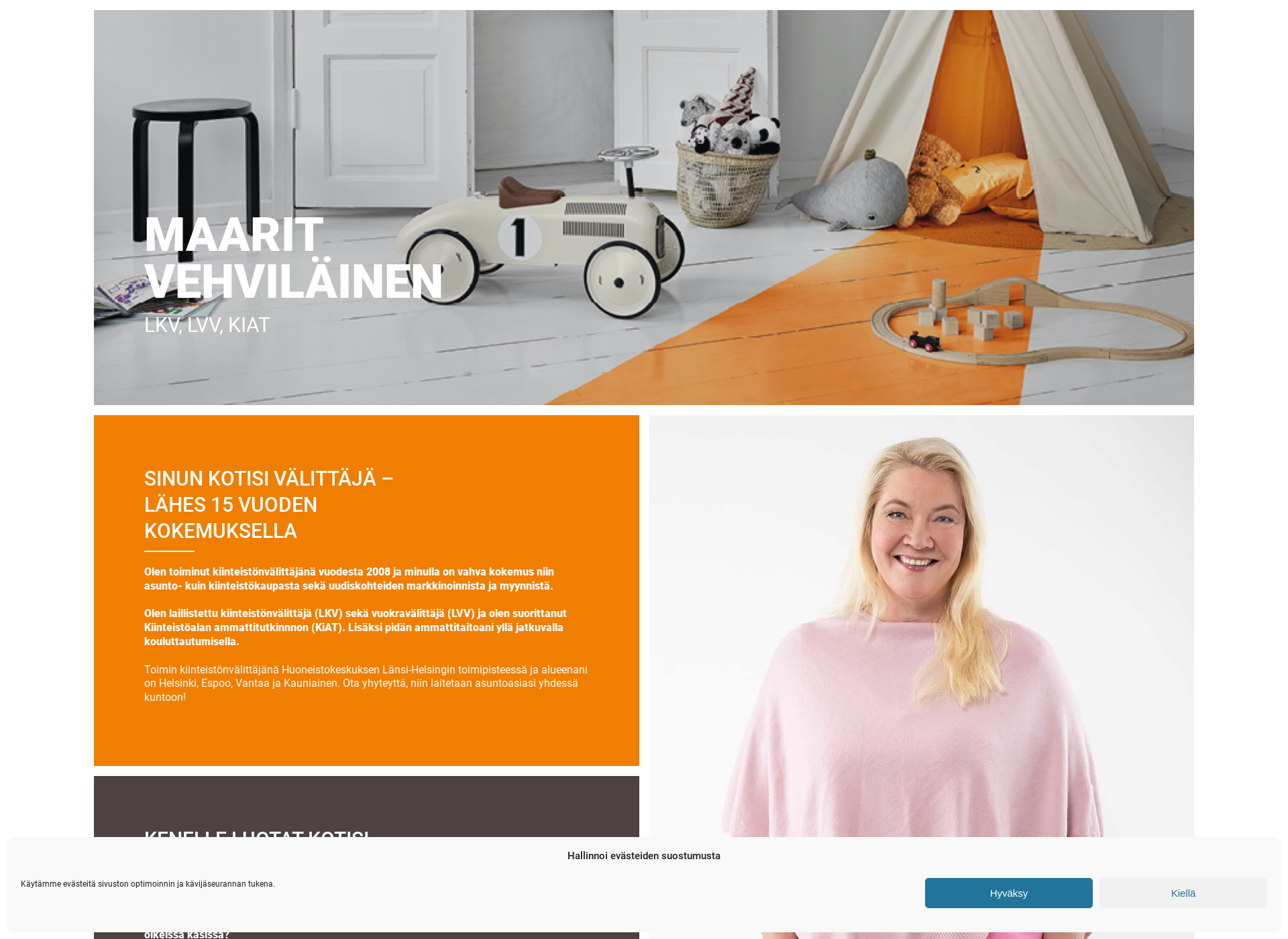 Skärmdump för sinunkotisi.fi
