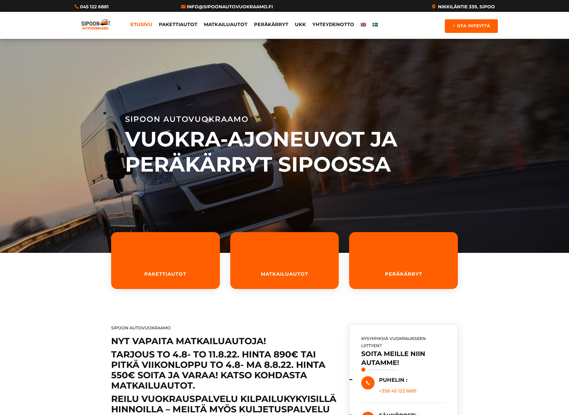 Screenshot for sipoonautovuokraamo.fi