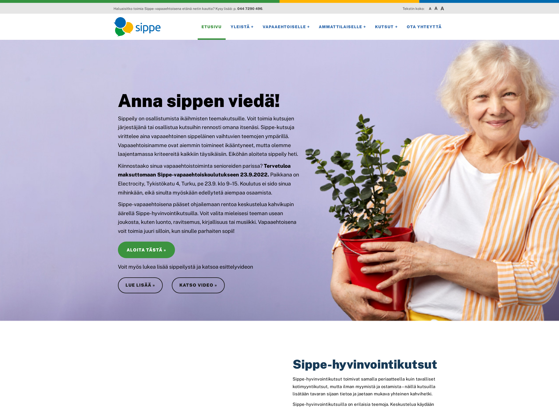 Skärmdump för sippe.fi