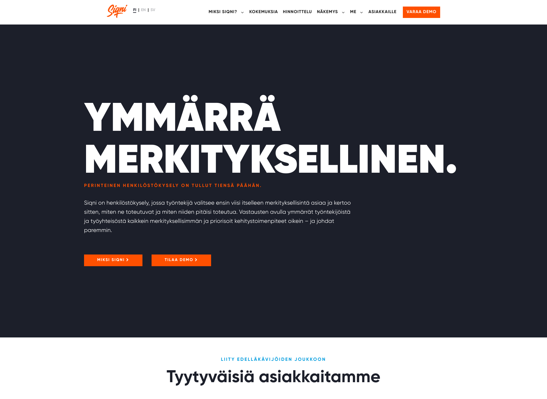 Screenshot for siqni.fi