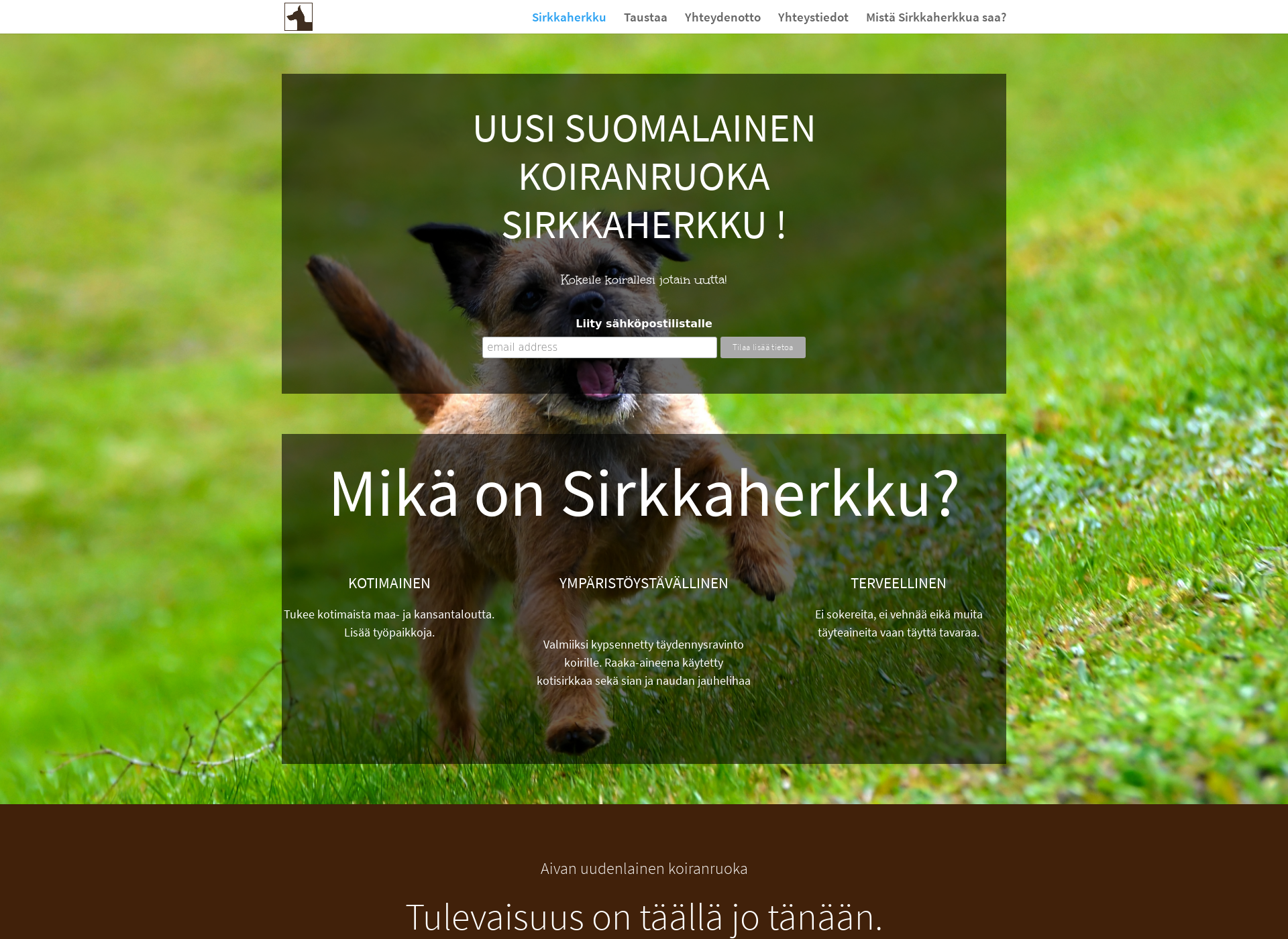 Skärmdump för sirkka-herkku.fi