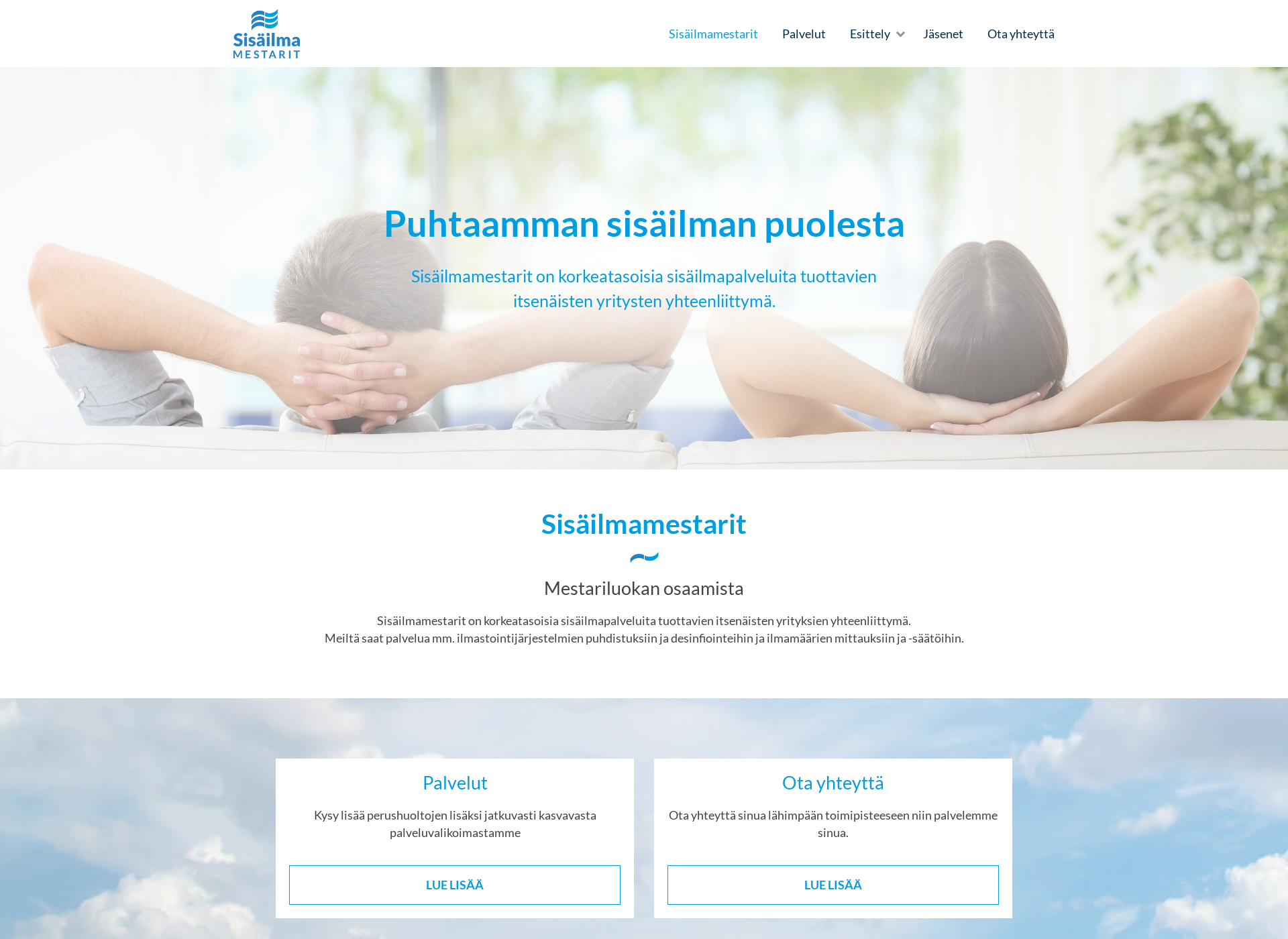 Screenshot for sisailmamestarit.fi