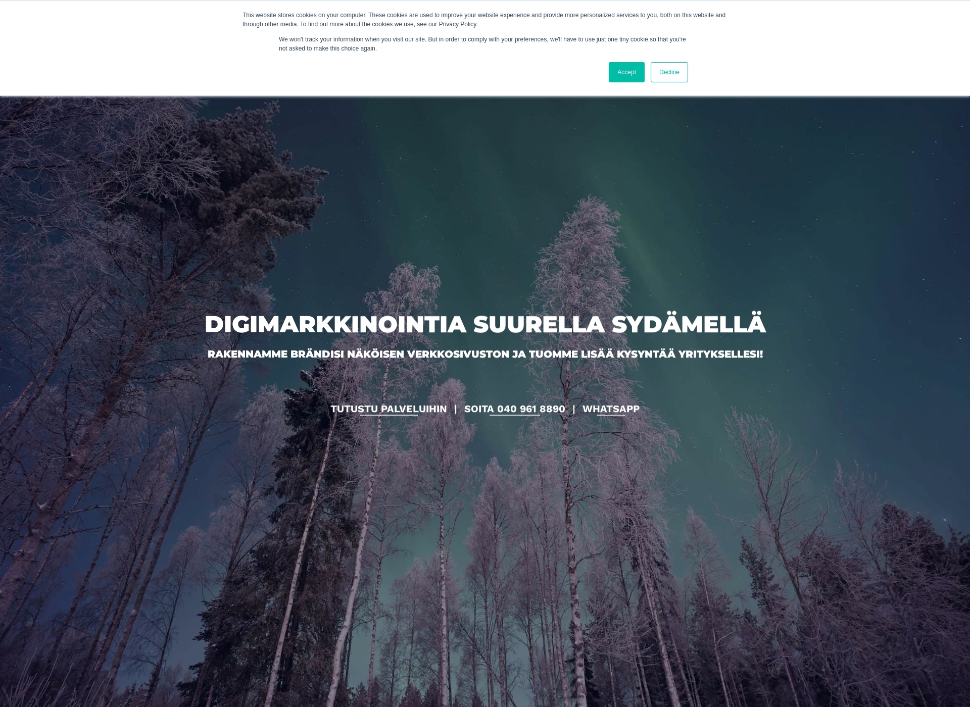 Skärmdump för sisaltomiikka.fi