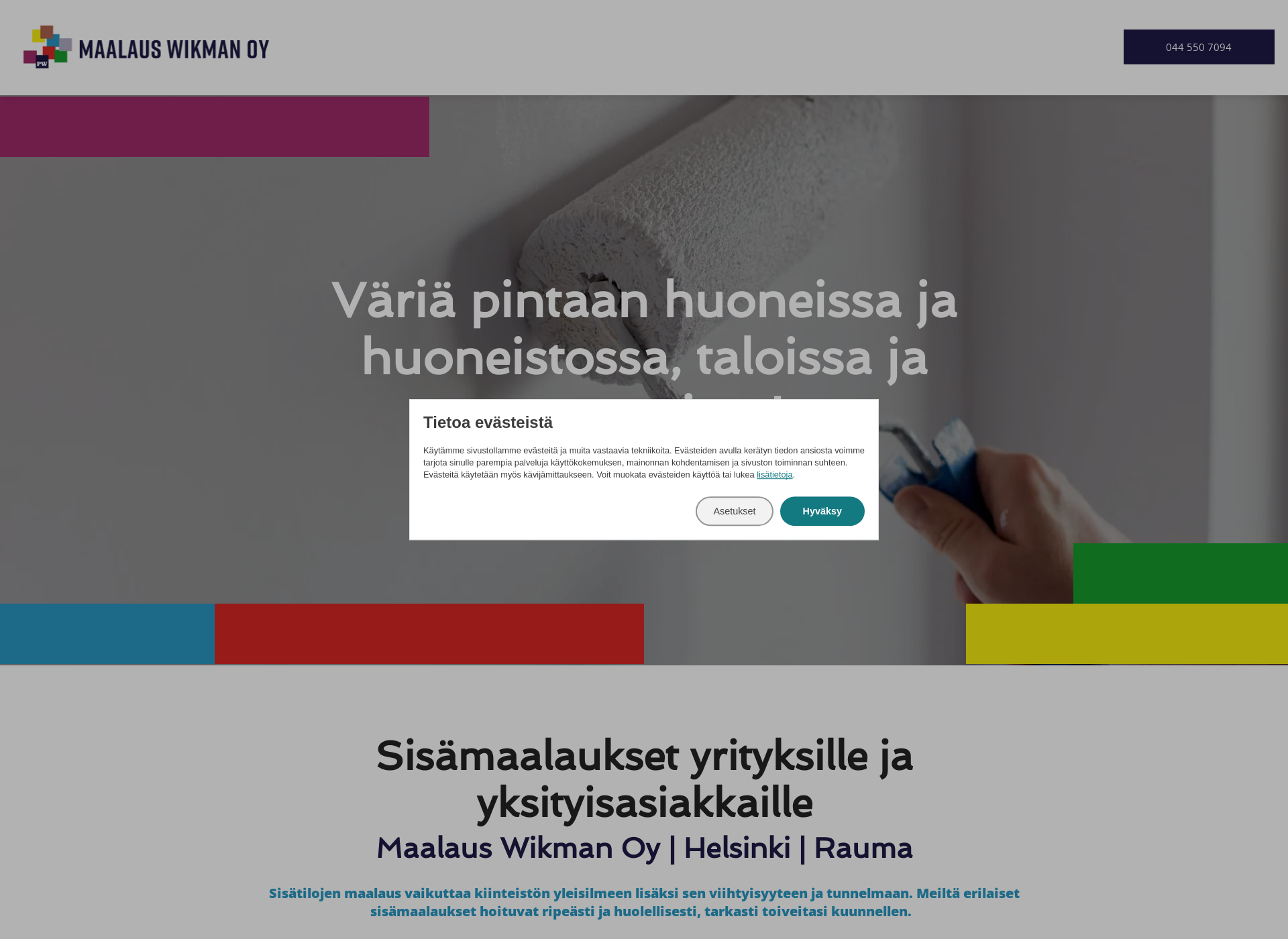 Skärmdump för sisamaalaushelsinki.fi