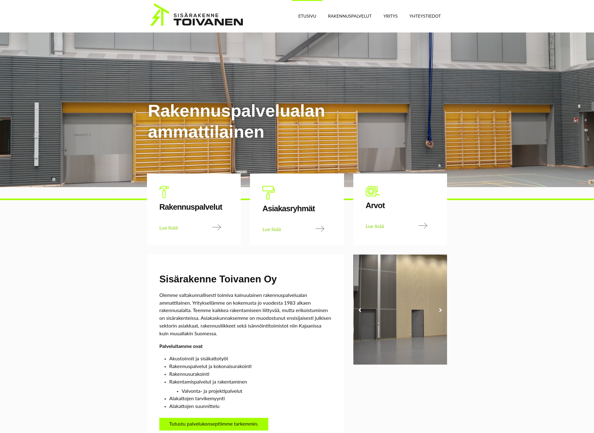 Screenshot for sisarakennetoivanen.fi