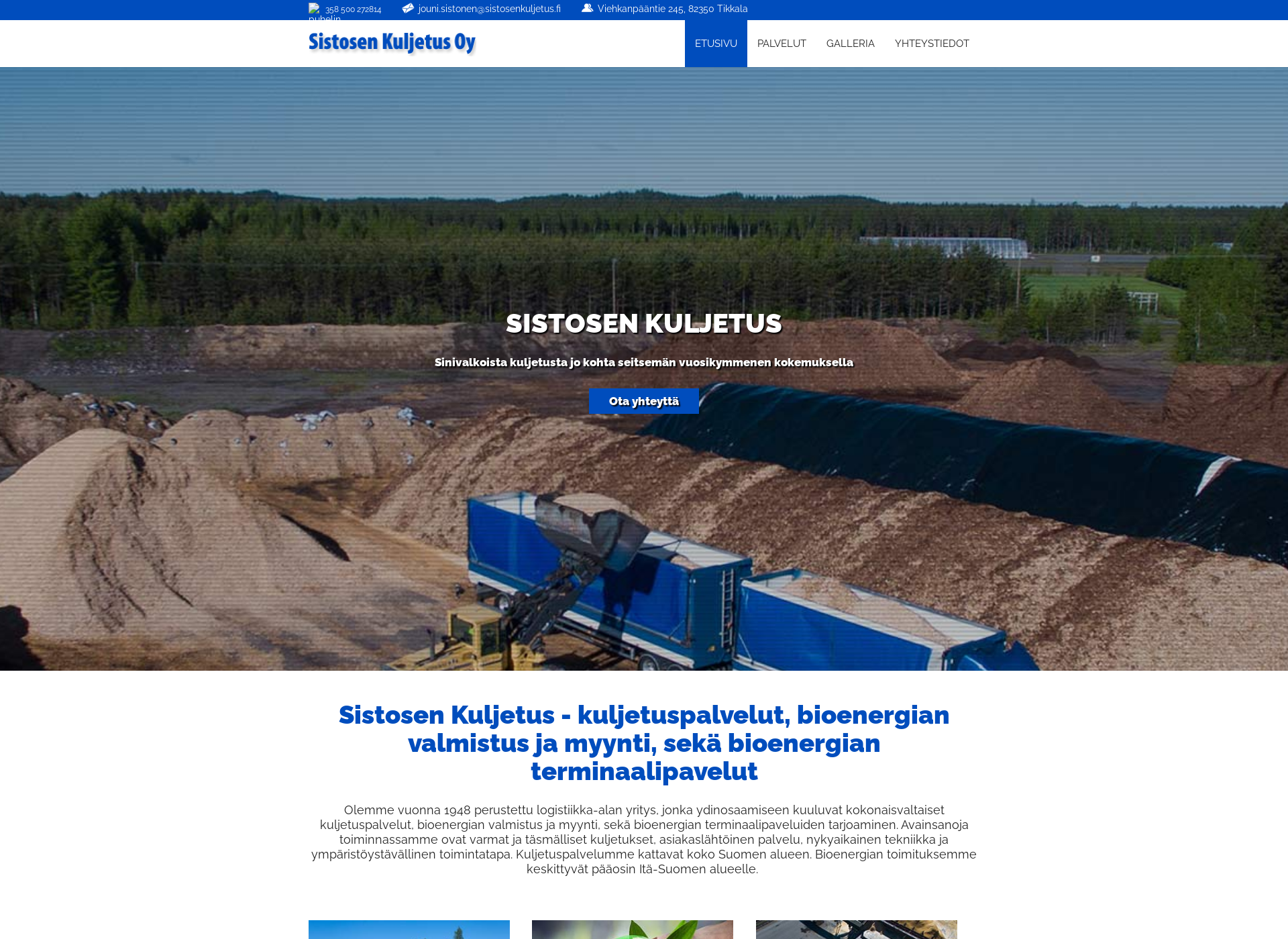 Screenshot for sistosenkuljetus.fi