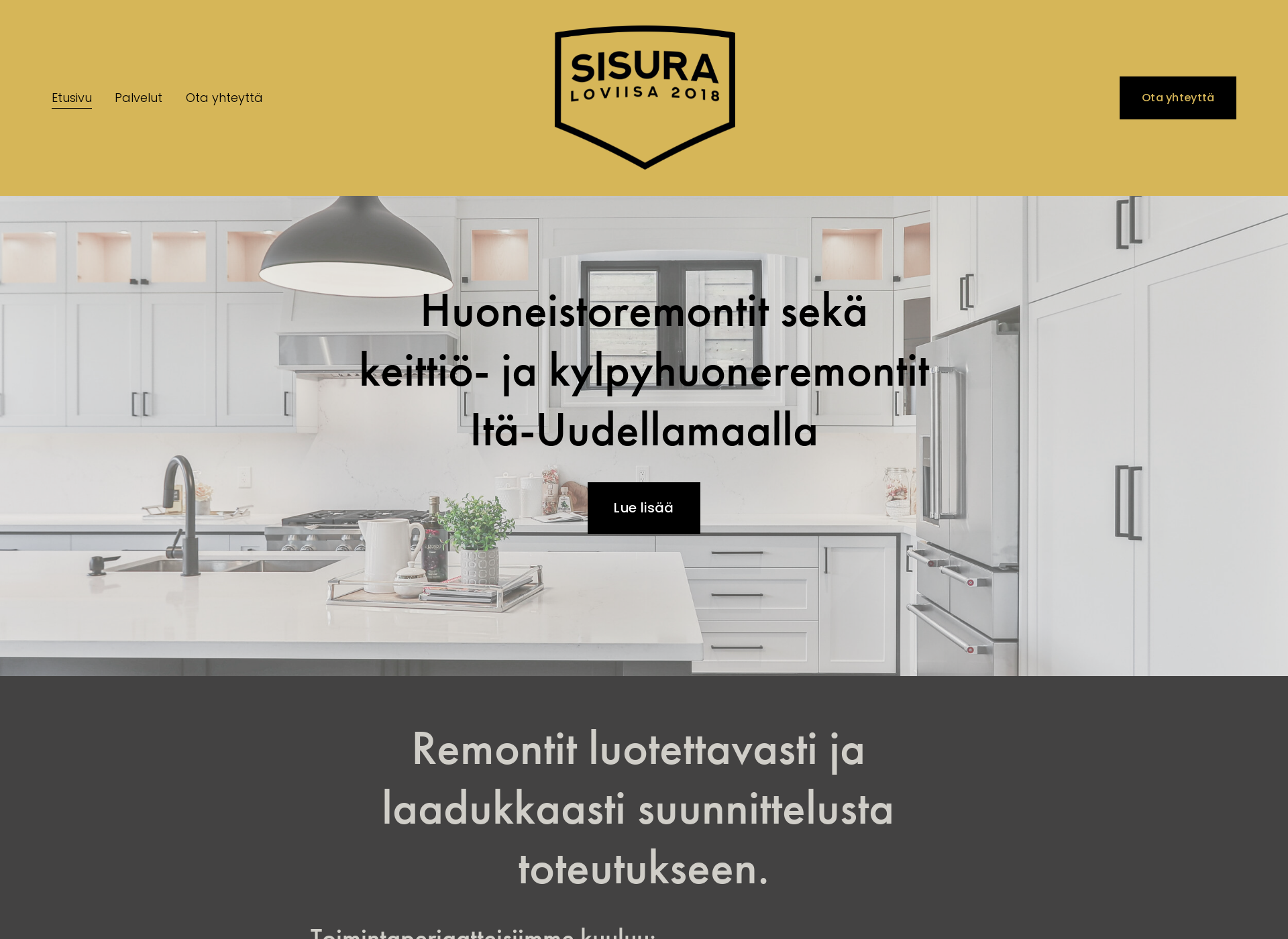 Skärmdump för sisura.fi
