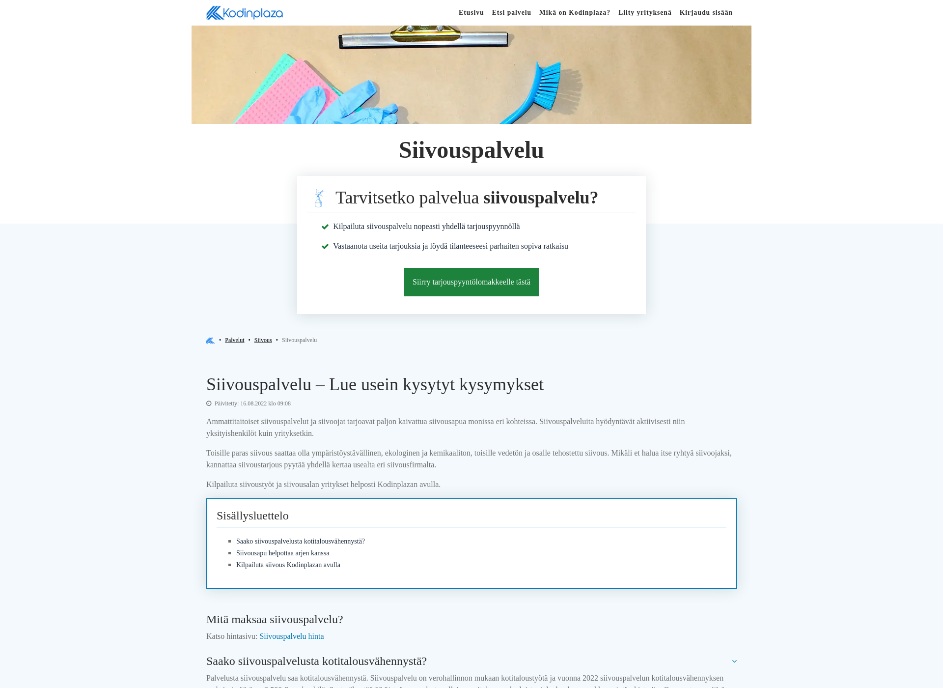Screenshot for sisusiivouspalvelu.fi