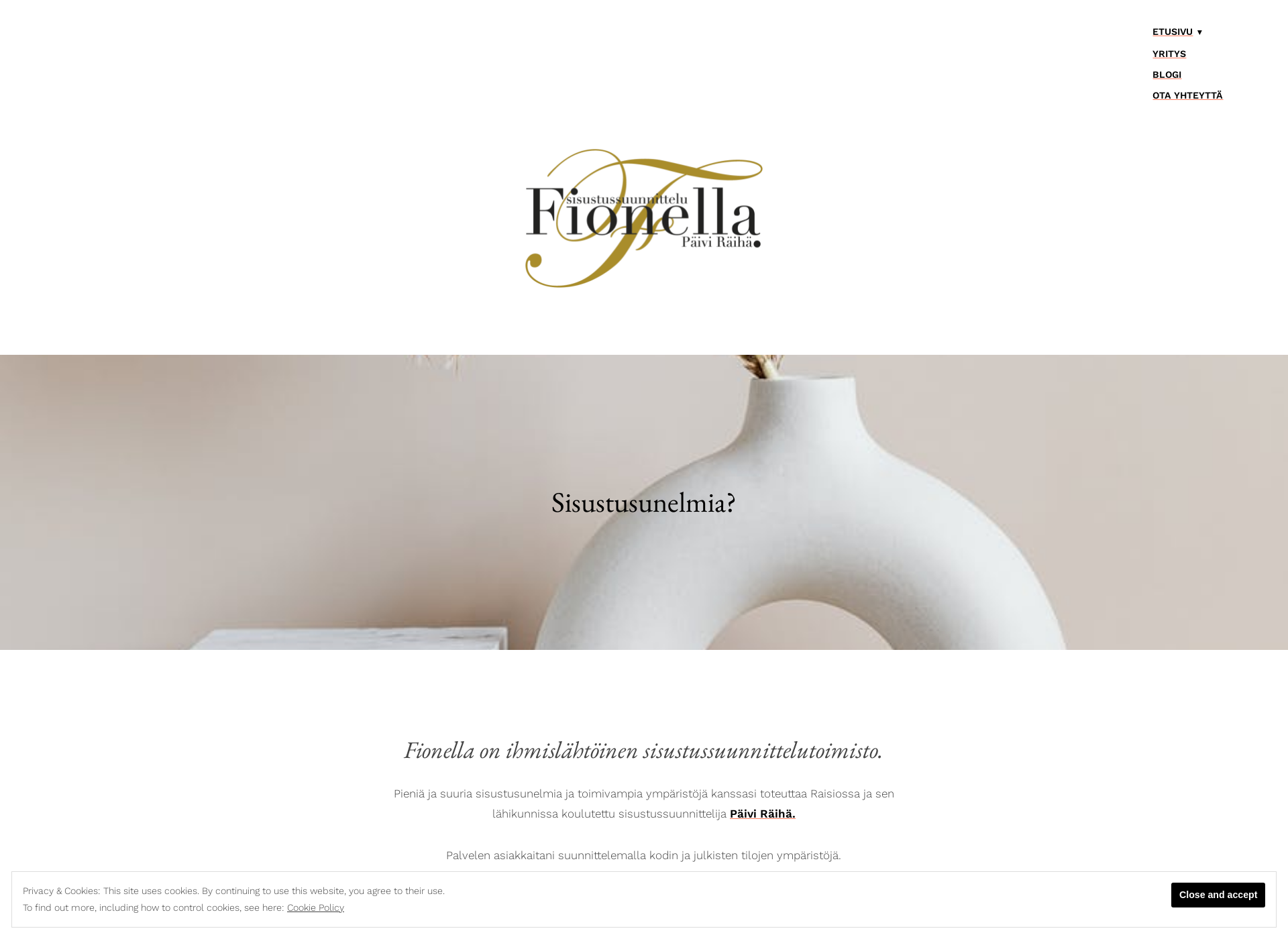 Screenshot for sisustusfionella.fi